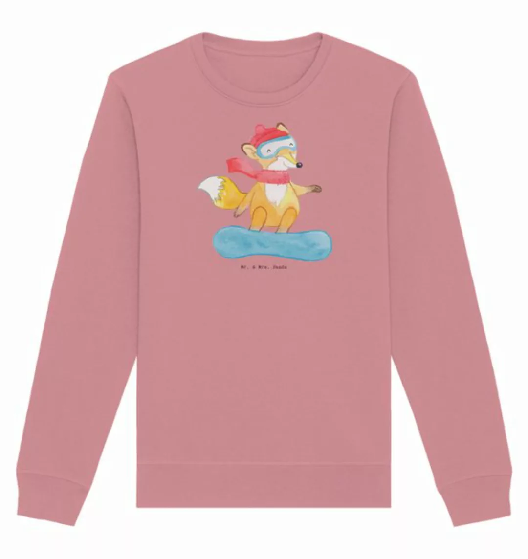 Mr. & Mrs. Panda Longpullover Größe S Hase Snowboarden - Canyon Pink - Gesc günstig online kaufen