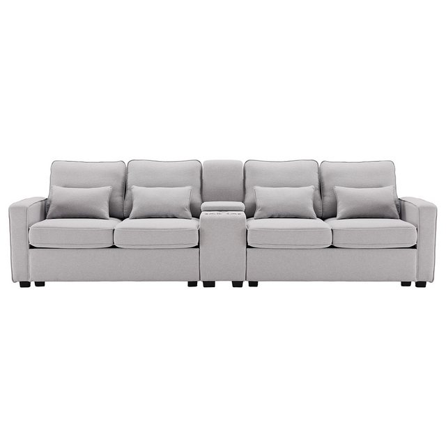 Veepeak Big-Sofa Modernes 4-Sitzer-Sofa aus Leinenstoff geeignet für Wohnzi günstig online kaufen