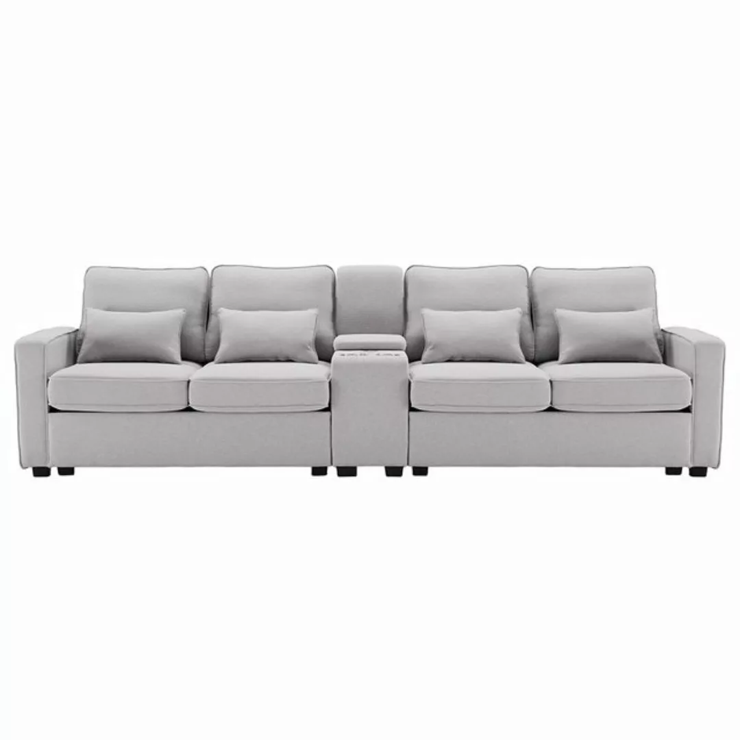 Veepeak Big-Sofa Modernes 4-Sitzer-Sofa aus Leinenstoff geeignet für Wohnzi günstig online kaufen