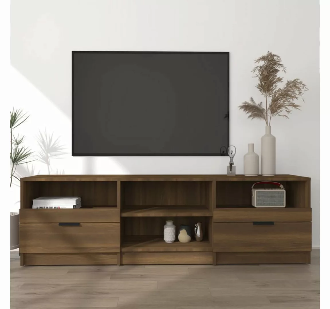 vidaXL TV-Schrank TV-Schrank Braun Eichen-Optik 150x33,5x45 cm Spanplatte L günstig online kaufen