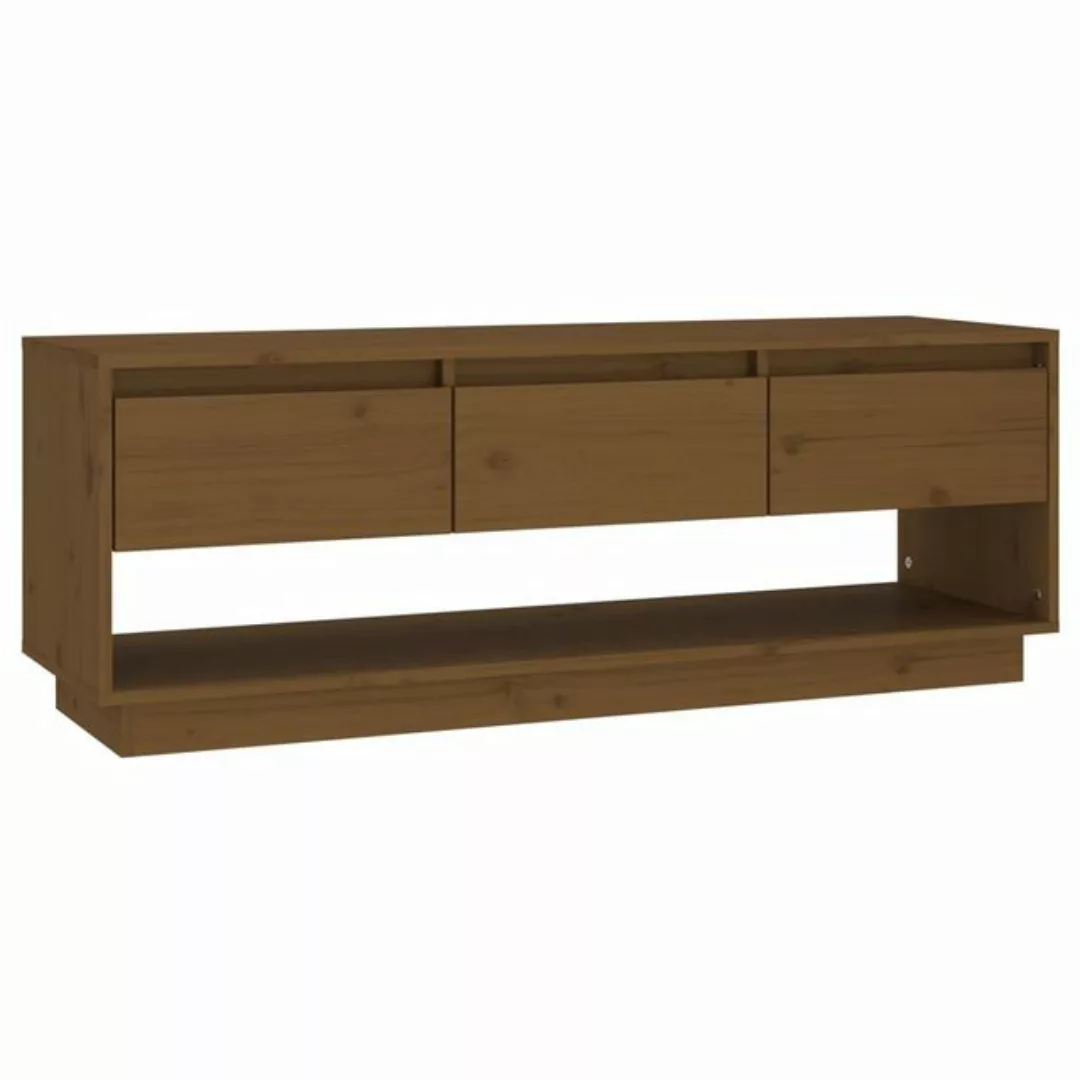 vidaXL TV-Schrank TV-Schrank Honigbraun 110,5x34x40 cm Massivholz Kiefer Lo günstig online kaufen