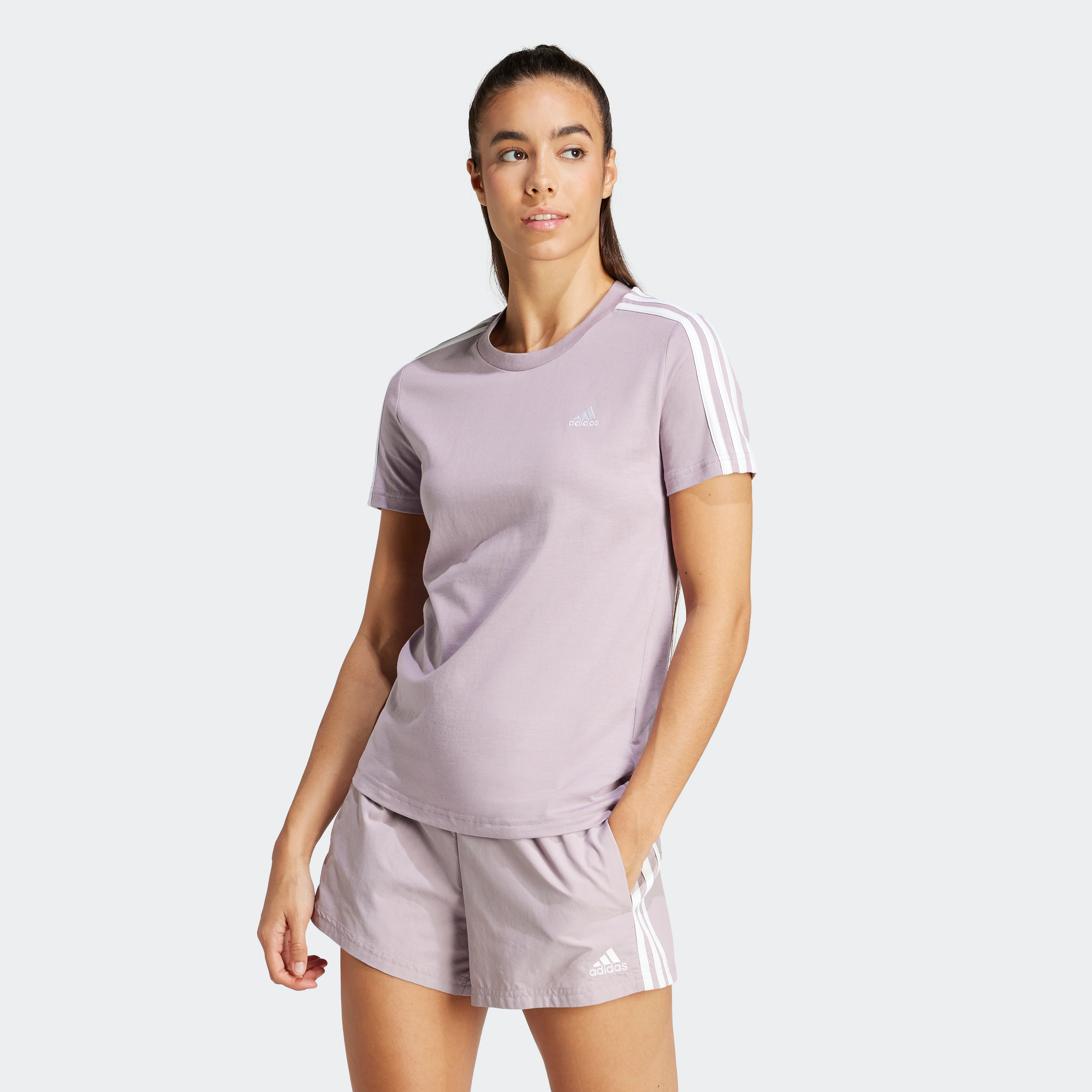 adidas Sportswear T-Shirt "LOUNGEWEAR ESSENTIALS SLIM 3-STREIFEN" günstig online kaufen