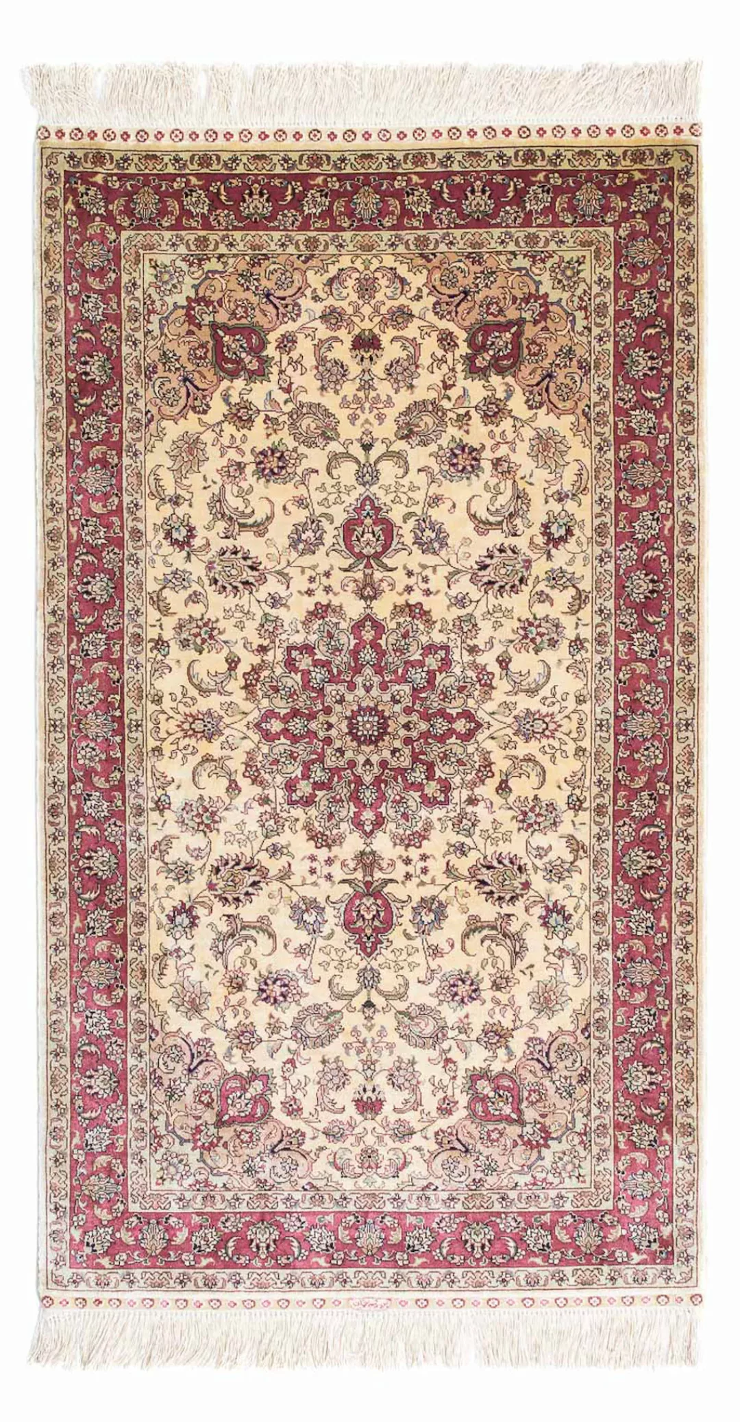 morgenland Orientteppich »Hereke - 122 x 69 cm - dunkelrot«, rechteckig, 3 günstig online kaufen