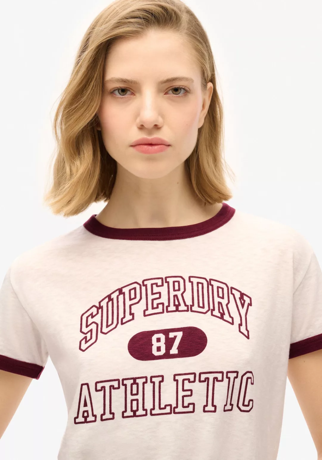 Superdry Print-Shirt ATHLETIC RINGER FITTED TSHIRT günstig online kaufen