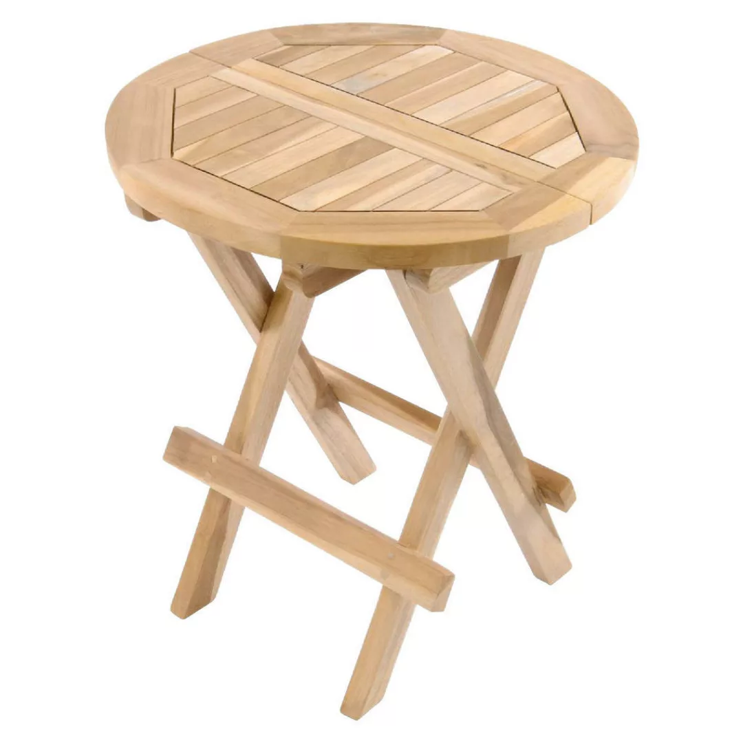 VCM Beistelltisch braun Holz H/D: ca. 46x40 cm günstig online kaufen