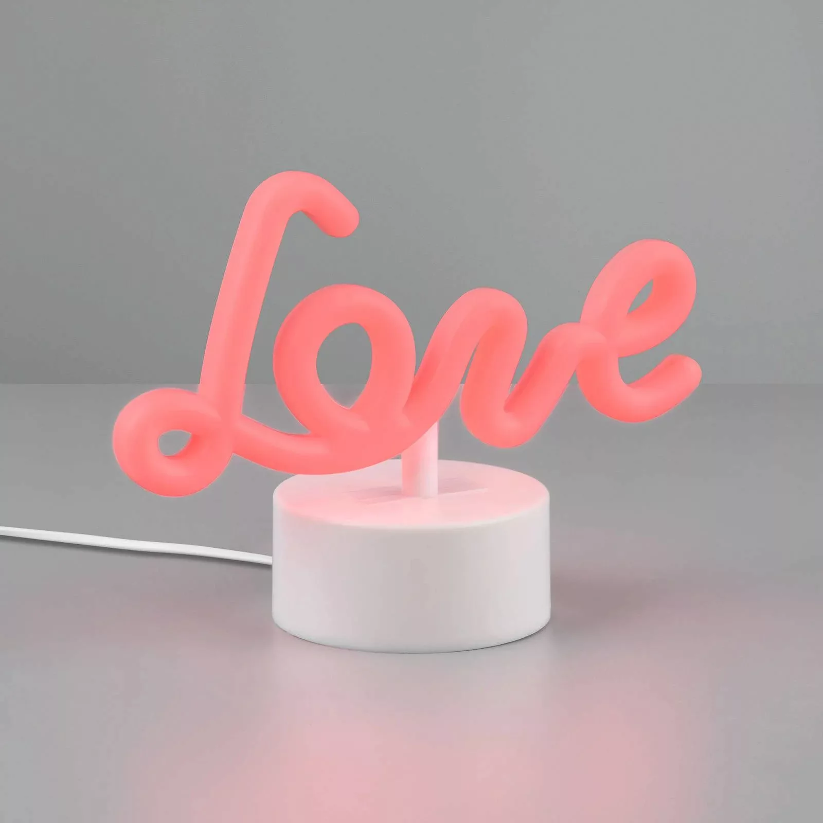 LED-Tischleuchte Amor, weiß, Kunststoff, Batterie, USB günstig online kaufen