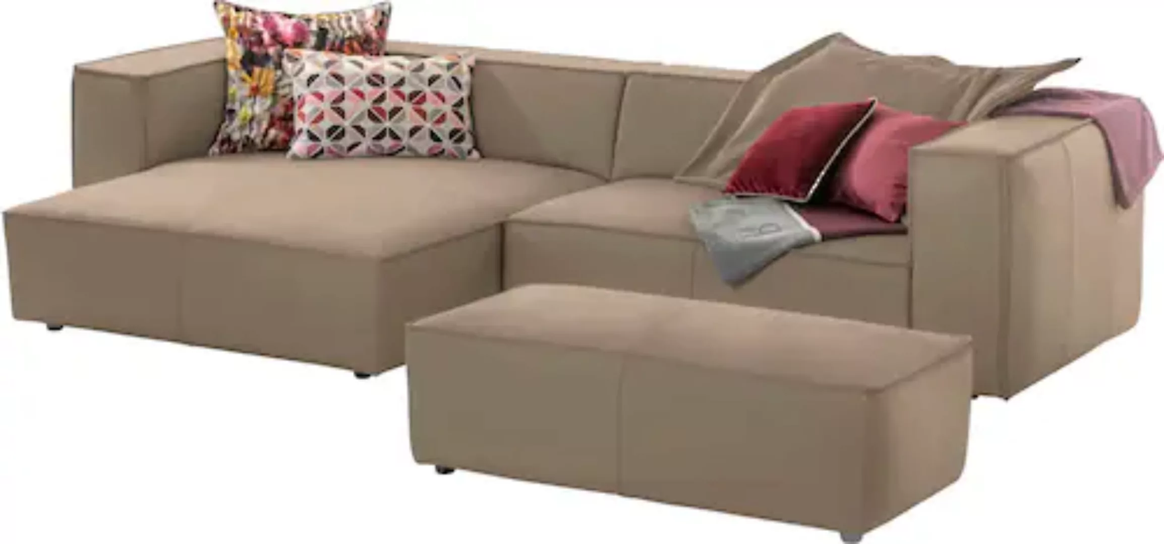 W.SCHILLIG Ecksofa "around-the-block", mit eleganter Biese, mit Federkern günstig online kaufen