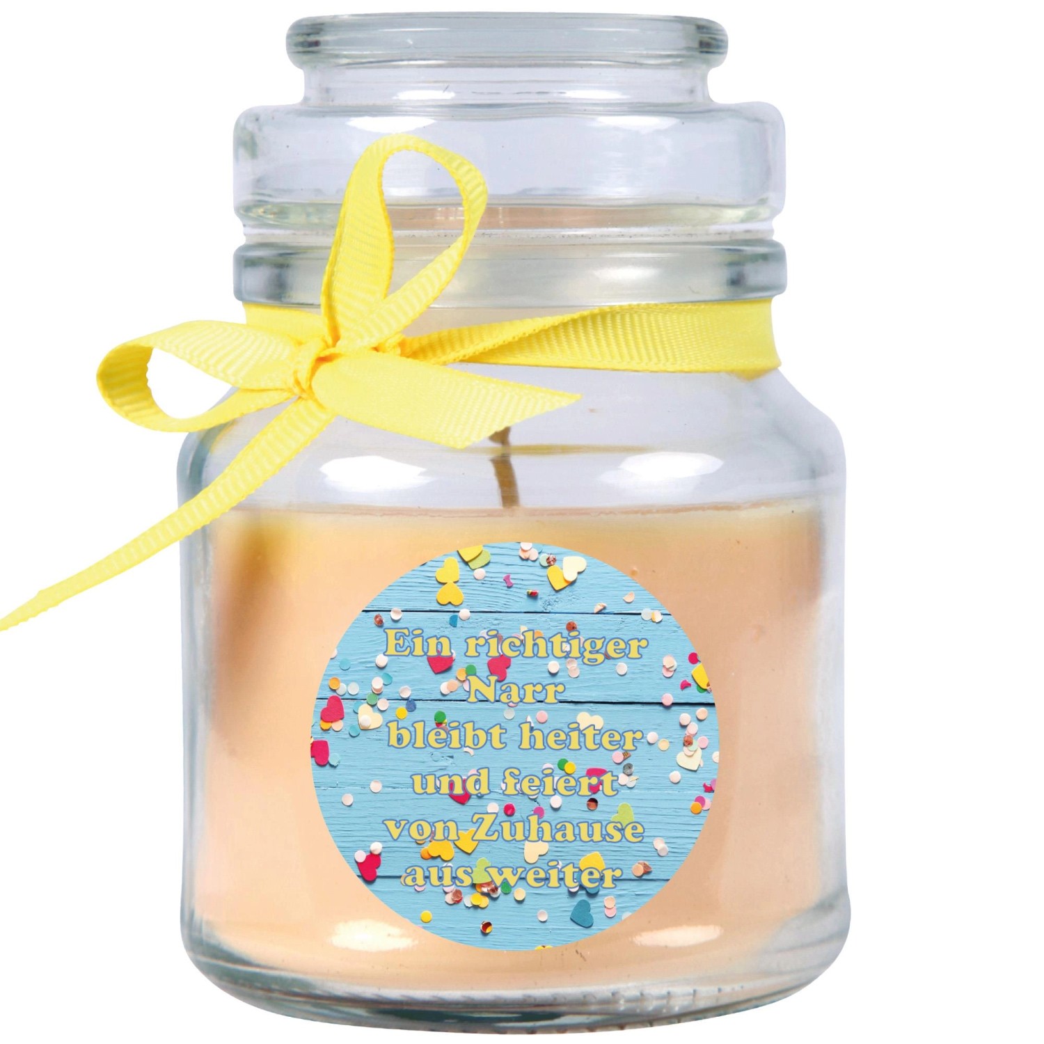 HS Candle Duftkerze & Glas Karneval Creme Bonbon 30h günstig online kaufen