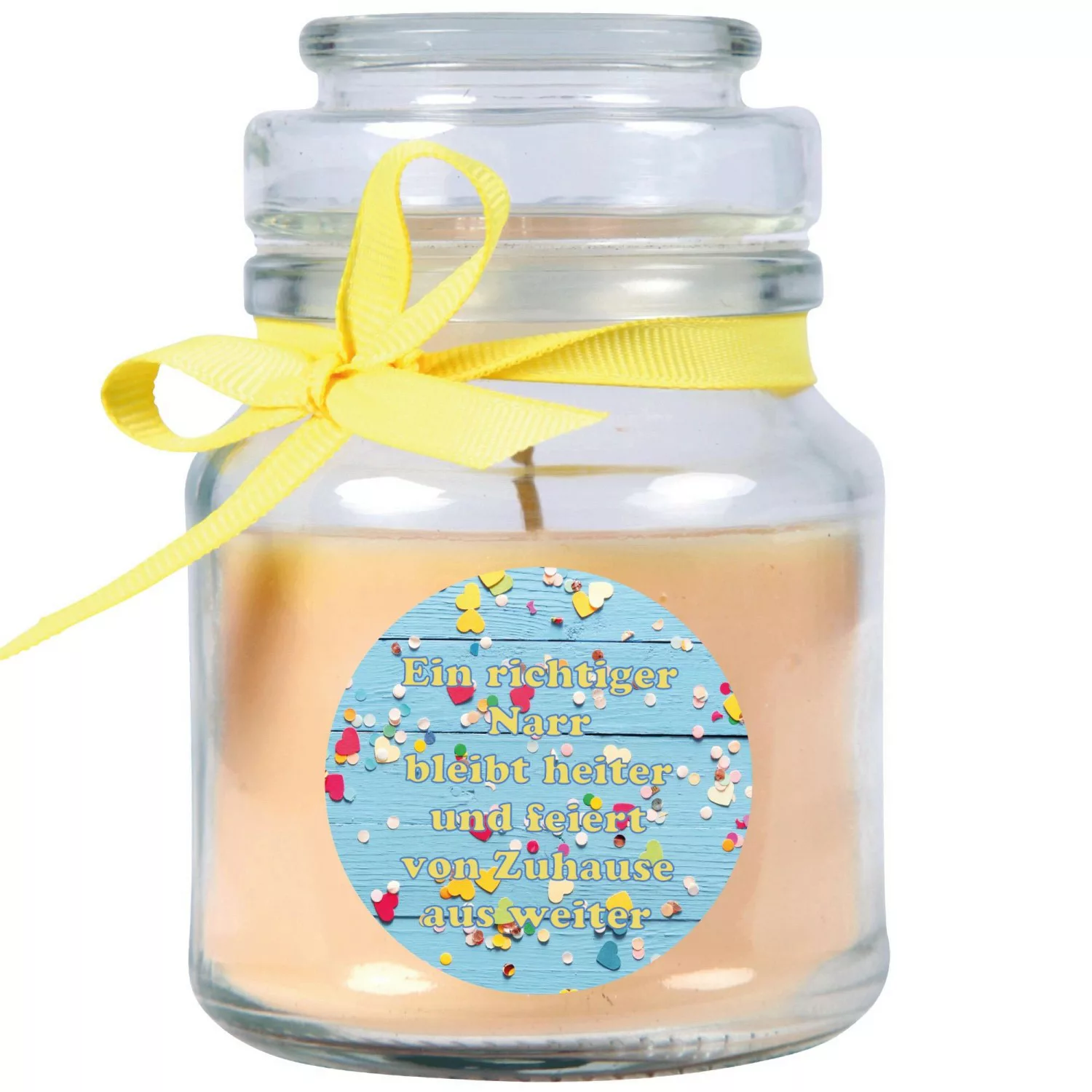 HS Candle Duftkerze & Glas Karneval Creme Bonbon 30h günstig online kaufen