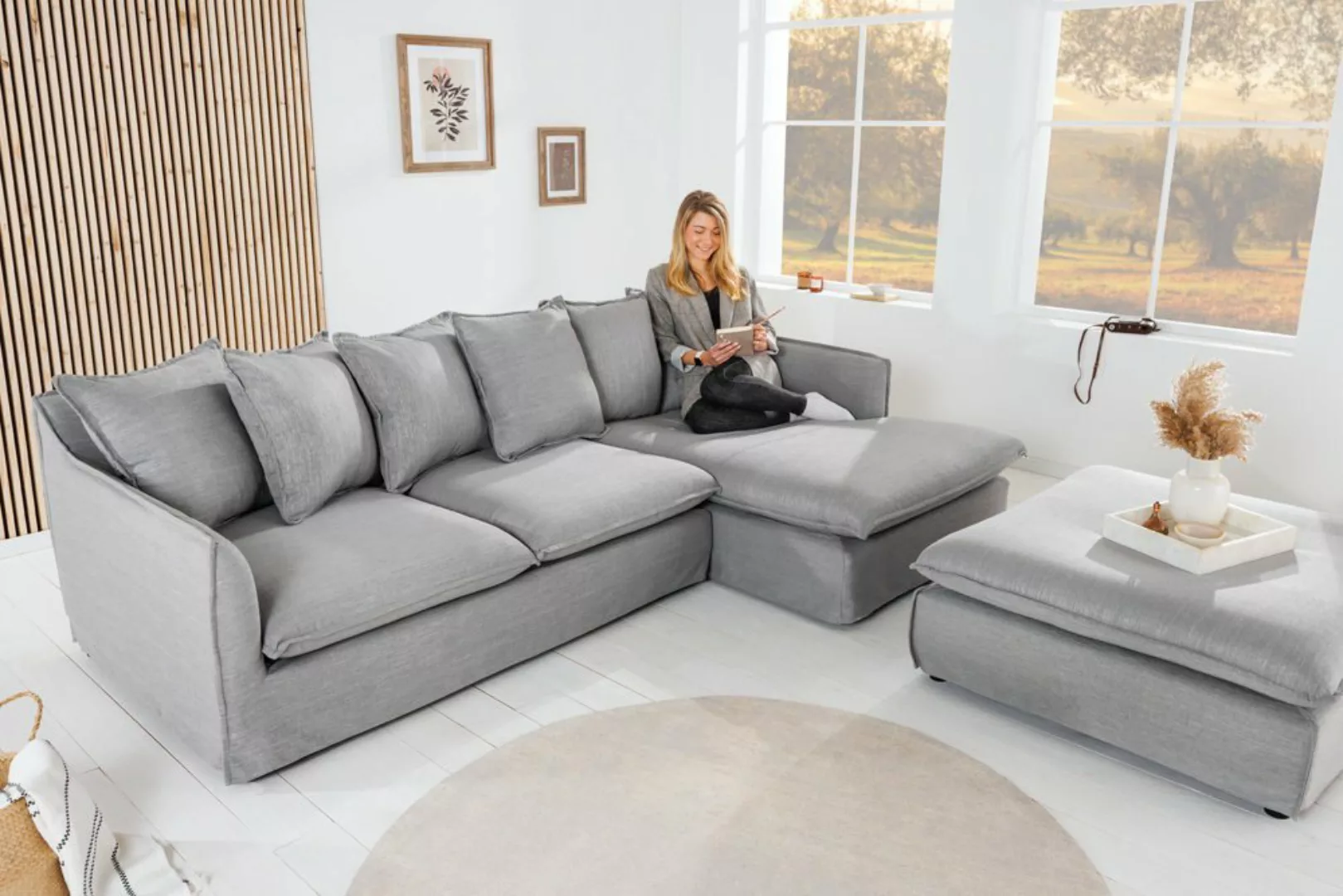 riess-ambiente Ecksofa HEAVEN 255cm grau, Einzelartikel 1 Teile, Couch · L- günstig online kaufen