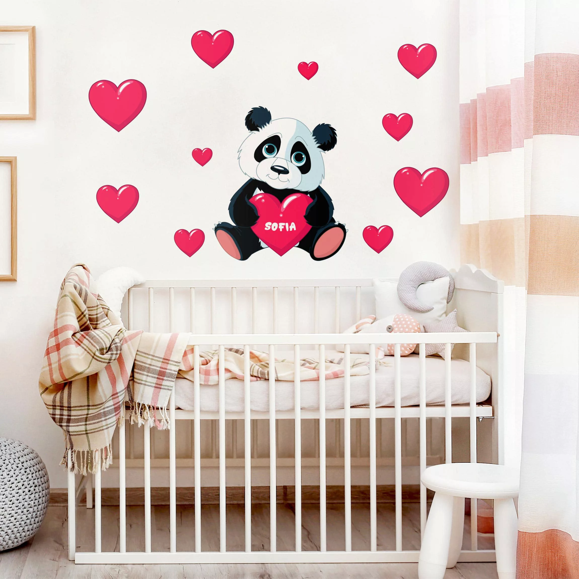 Wandtattoo Kinderzimmer Panda mit Herz günstig online kaufen