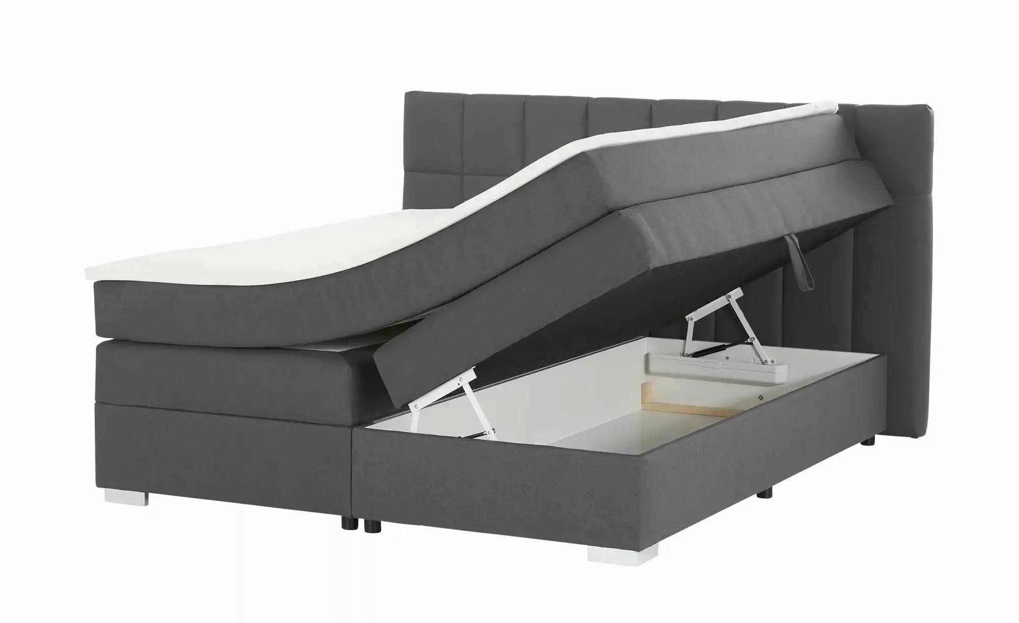 Boxspringbett  Kex 2.0 ¦ grau ¦ Maße (cm): B: 202 H: 111 Betten > Komfortbe günstig online kaufen