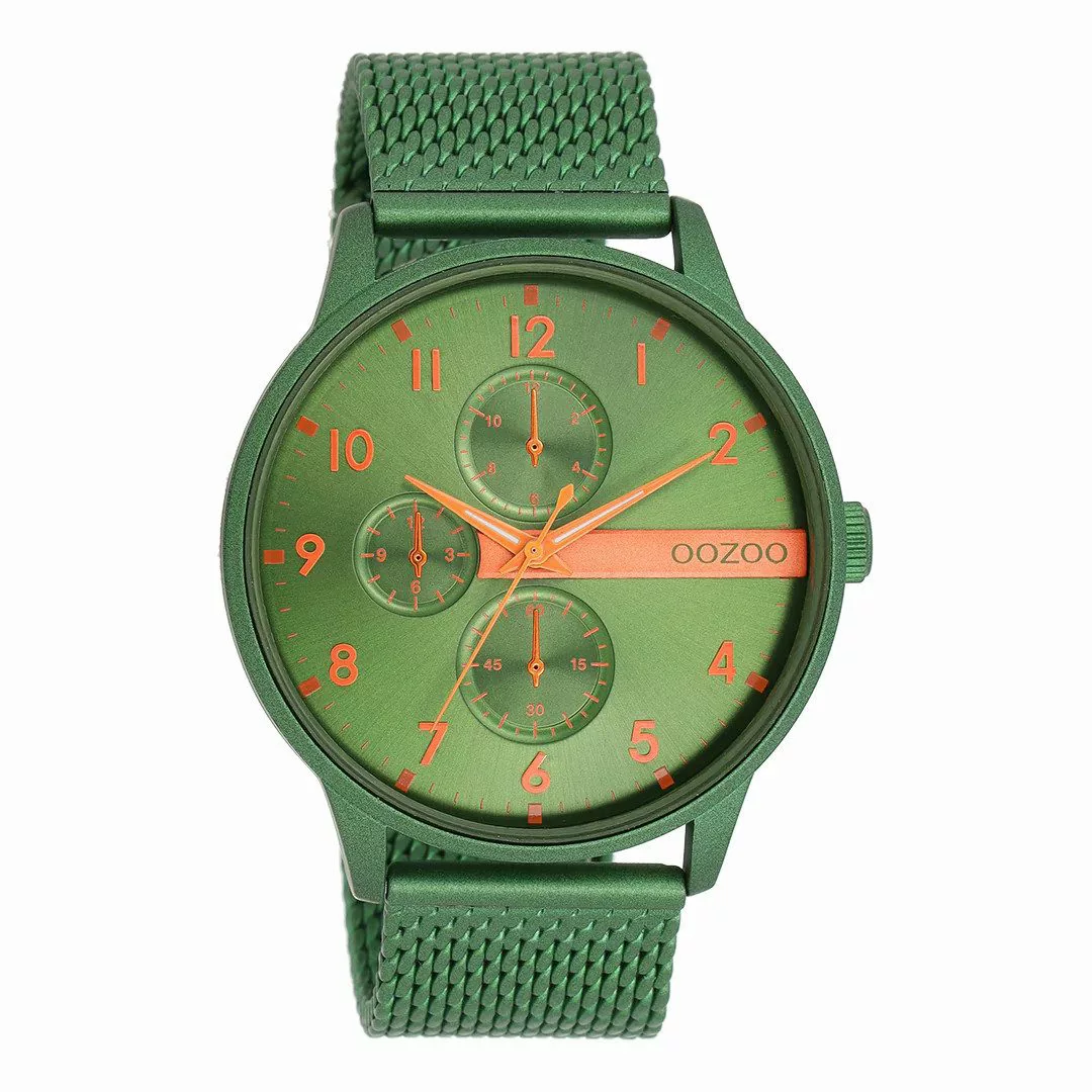 OOZOO Quarzuhr Herrenuhr C11303 Grün Meshband günstig online kaufen