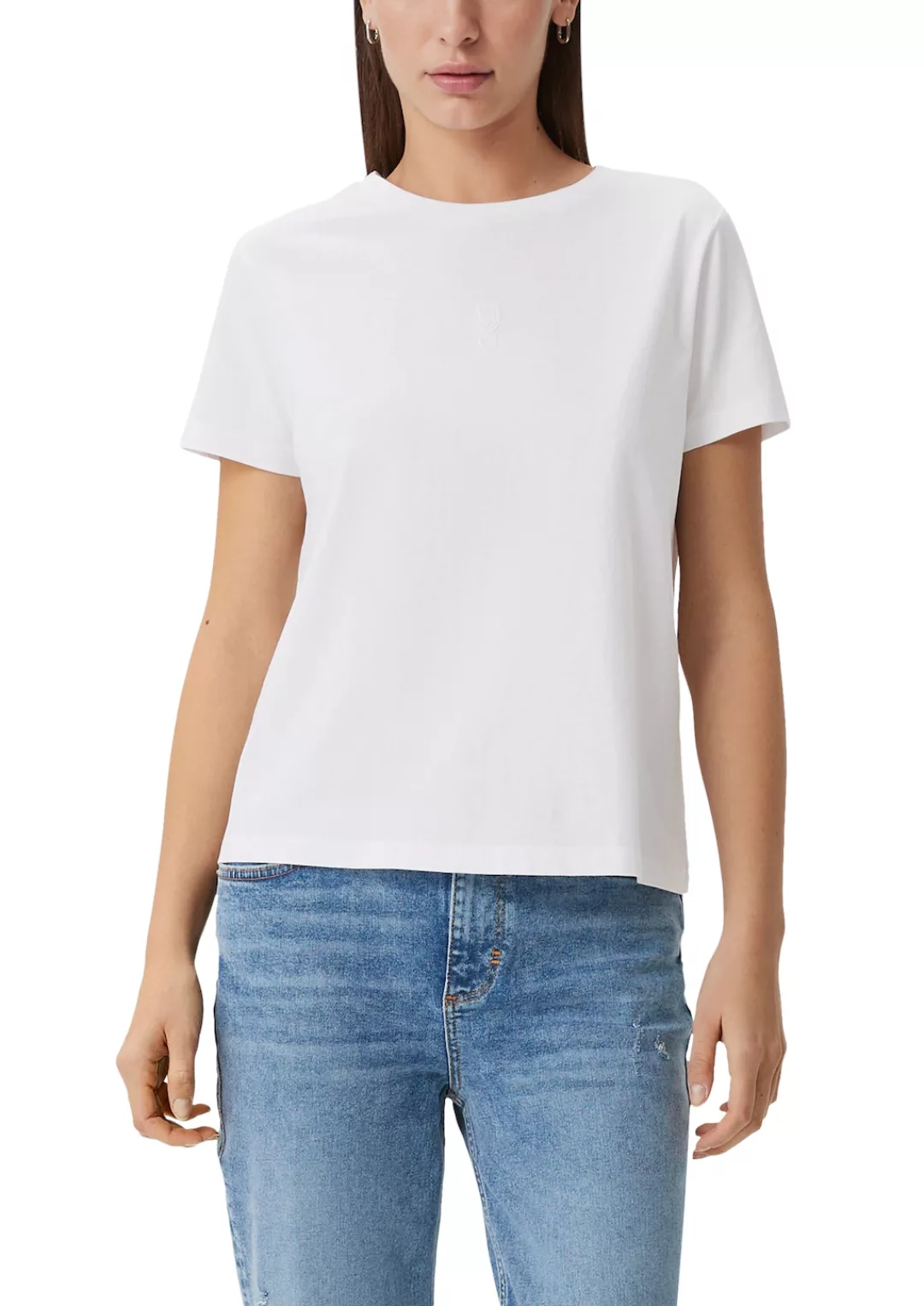 Comma T-Shirt mit Aufdruck auf der Brust günstig online kaufen