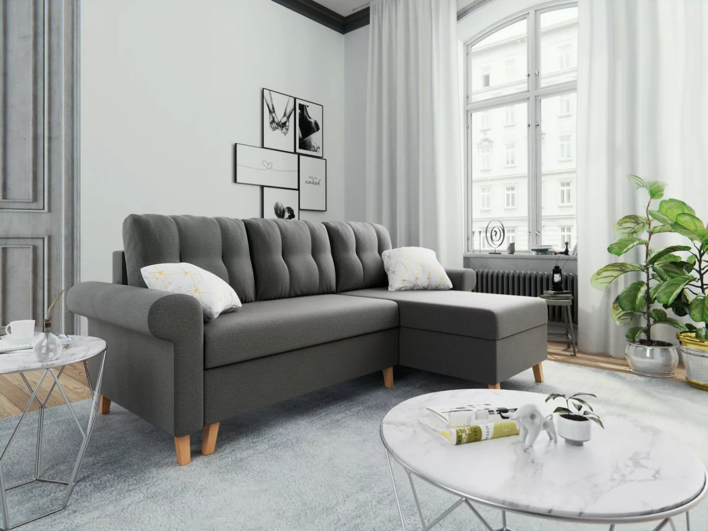 Unique Home Ecksofa Ecksofa NO-OS mit Schlaffunktion und Bettkasten, Univer günstig online kaufen