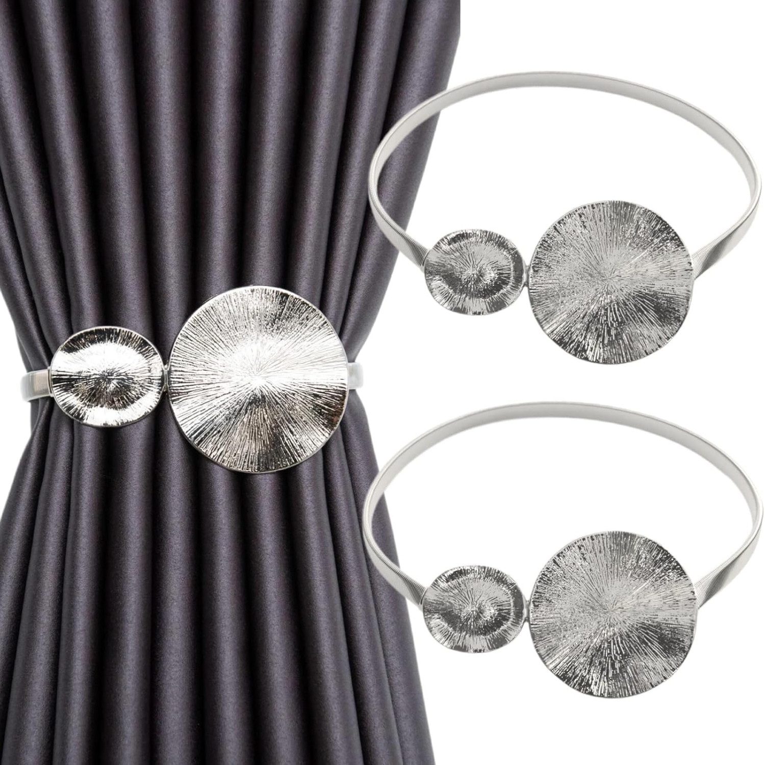 BYSURE Raffhalter, 2er-Pack moderne Vorhangschnallen aus günstig online kaufen
