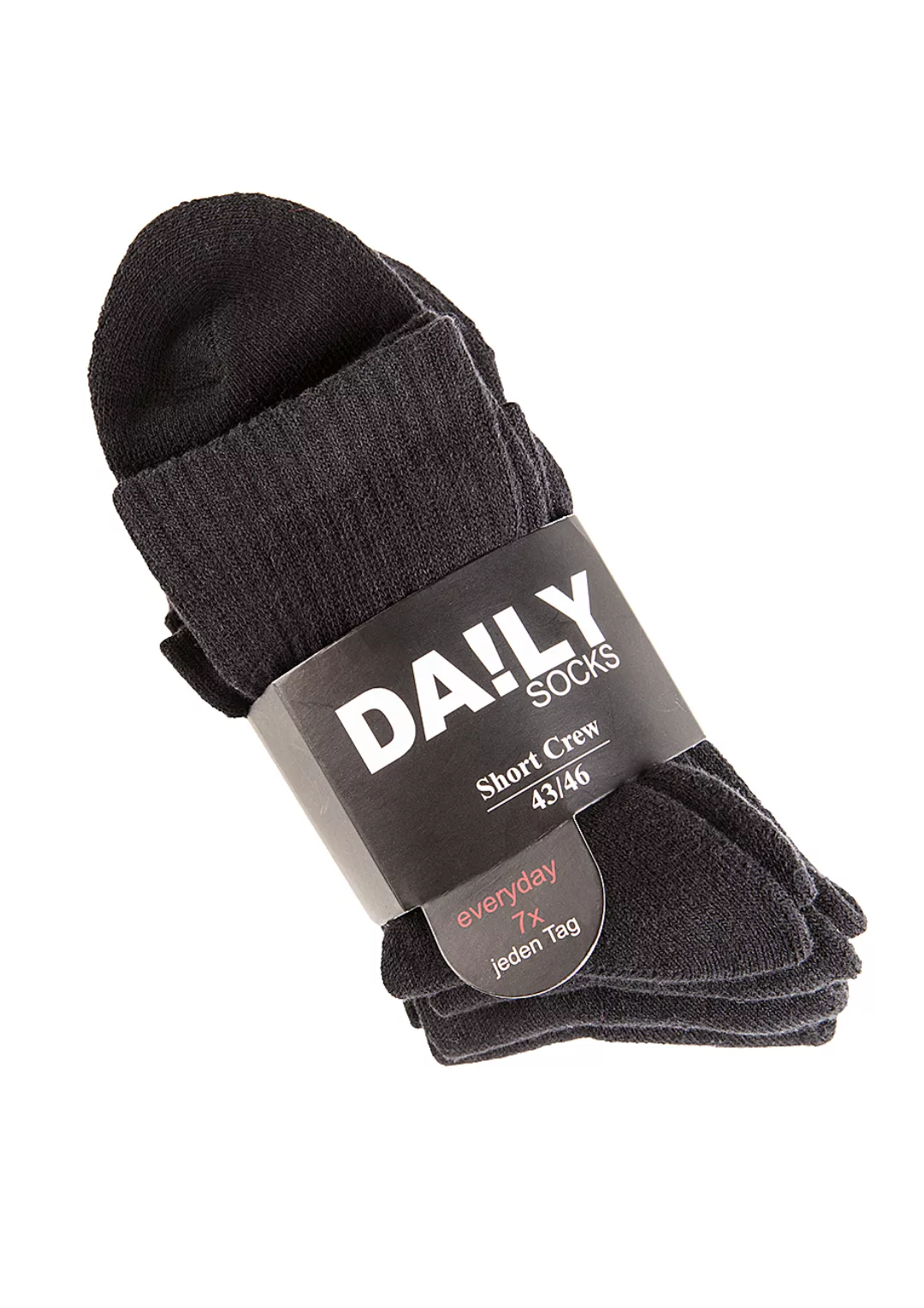 DAILYSOXX Unisex Short Crew Socken Everyday mit Frotteesohle 7er Pack günstig online kaufen