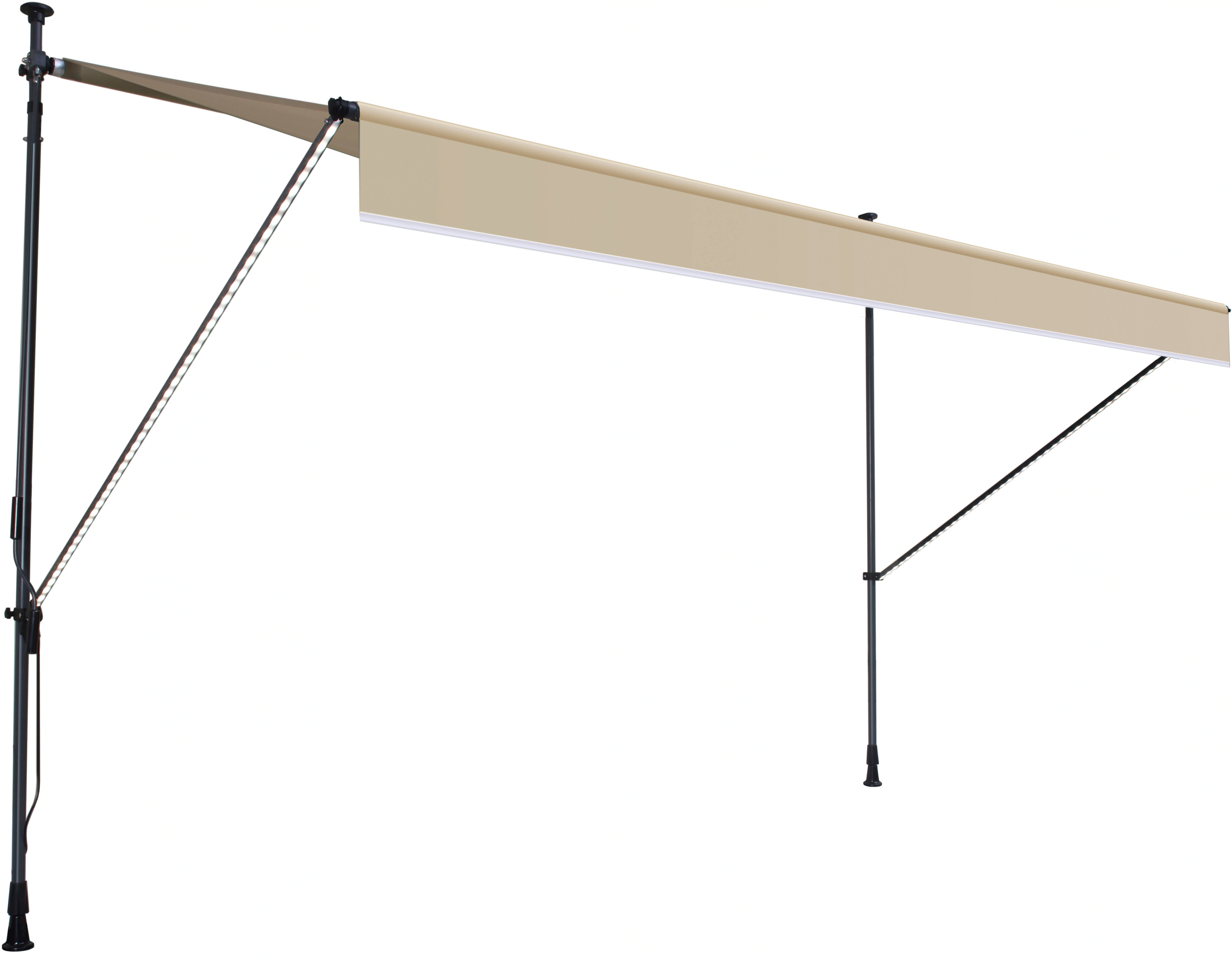 KONIFERA Klemmmarkise, Breite/Ausfall: 350/150 cm, mit LED-Warmlichtstreife günstig online kaufen