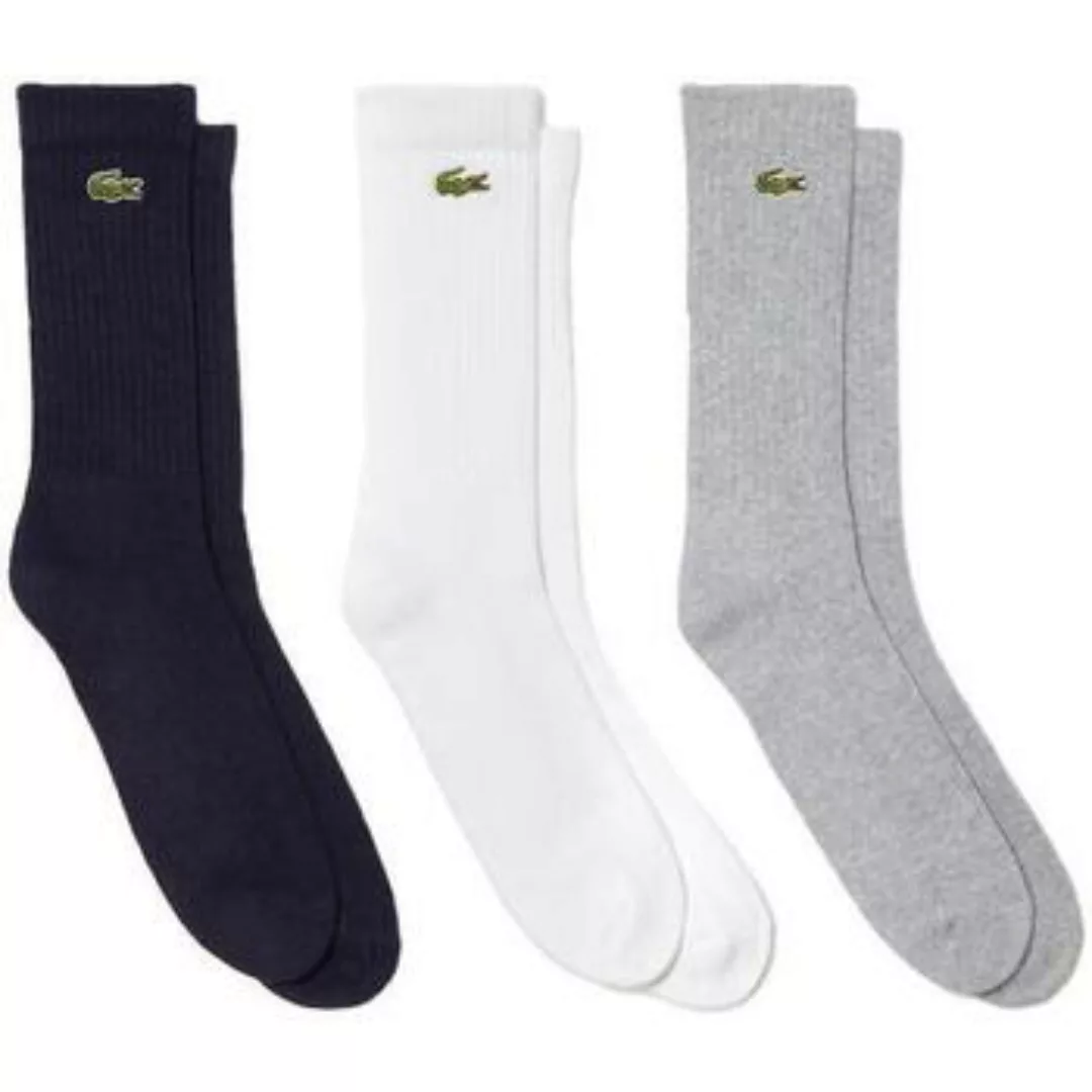 Lacoste  Socken Sport 3 Pack High Cut Socks Grey/White/Navy günstig online kaufen