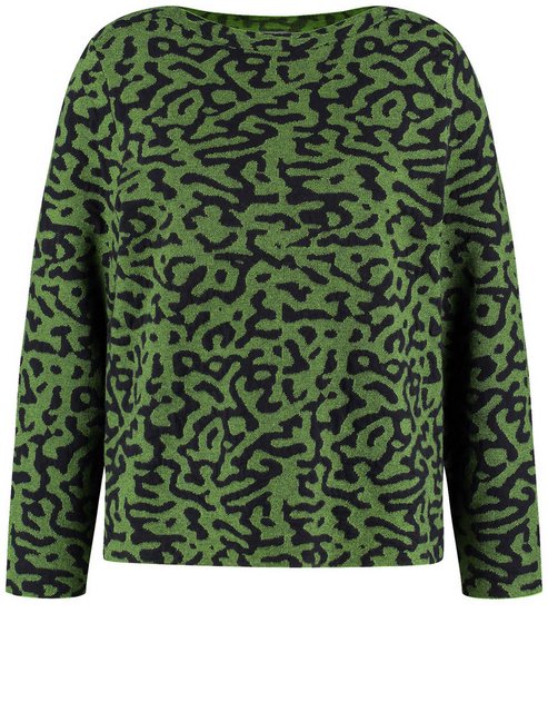 Samoon Rundhalspullover Pullover mit Animal-Jacquard günstig online kaufen