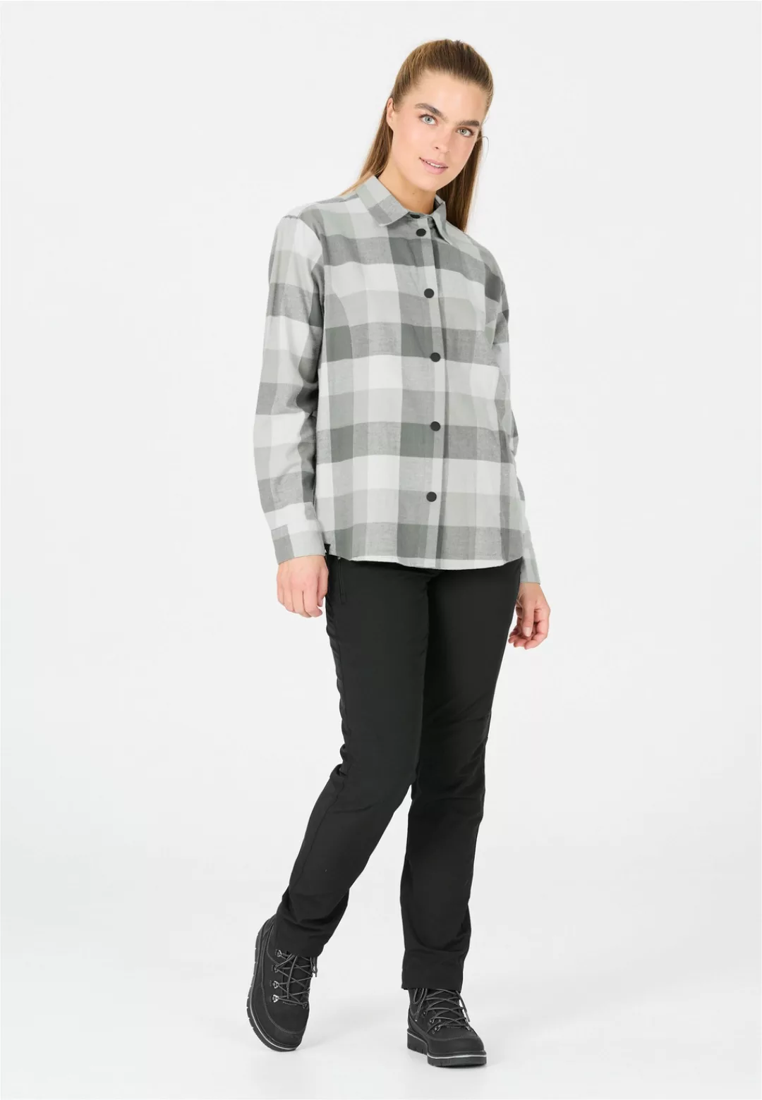 WHISTLER Outdoorbluse Riglet W Chequered Shirt SLATE GRAY günstig online kaufen