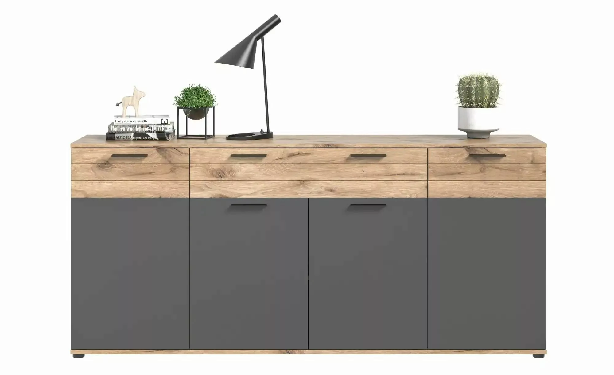 Sideboard ¦ grau ¦ Maße (cm): B: 200 H: 91 Kommoden & Sideboards > Sideboar günstig online kaufen