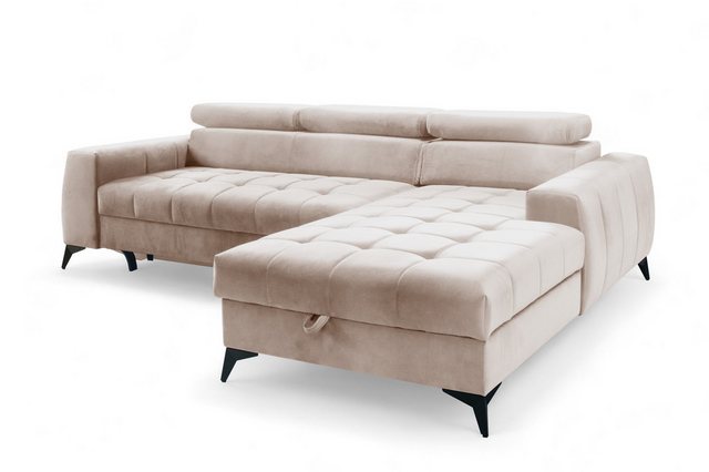 Fun Möbel Ecksofa Schlafsofa Sofa AGNESA XS Stoff Salvador, inkl. Bettkaste günstig online kaufen