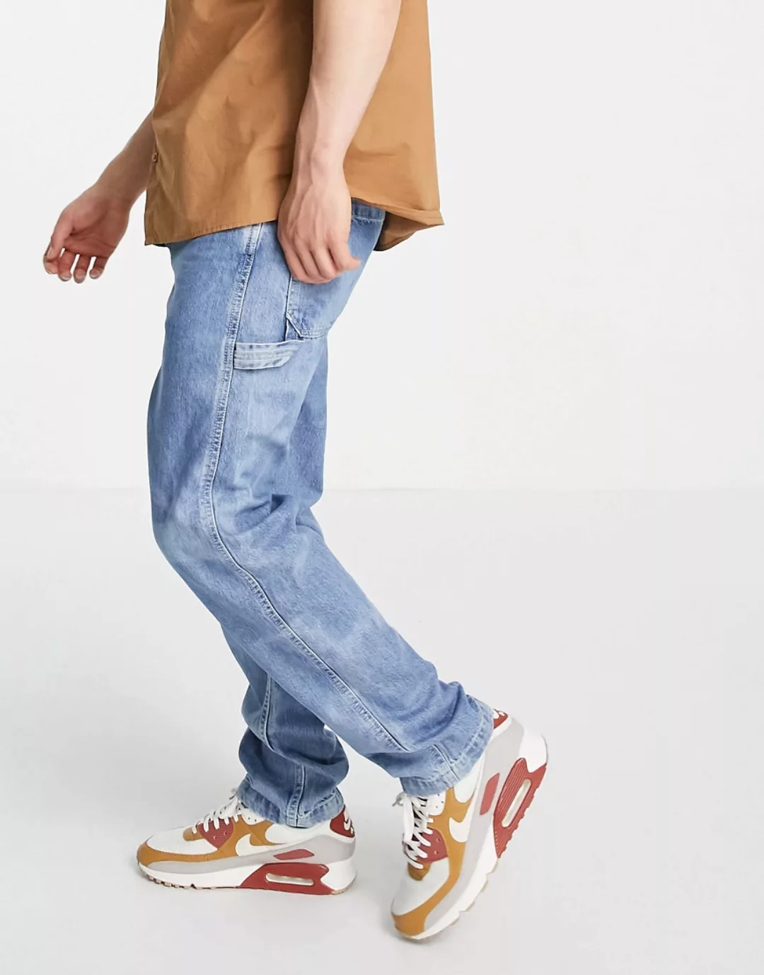 Levi's – Schmal zulaufende Carpenter-Jeans in verwaschenem Mittelblau günstig online kaufen