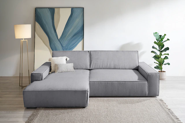 Home affaire Ecksofa "NEU: SHERWOOD XXL 284, Big-Sofa L-Form, tiefe Sitzflä günstig online kaufen