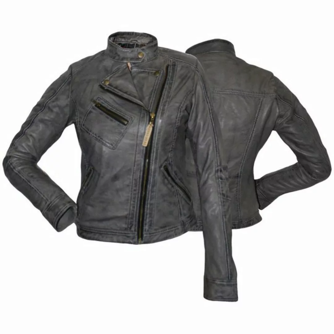 German Wear Lederjacke Trend 409J grau Damen Lederjacke Jacke aus Lamm Napp günstig online kaufen