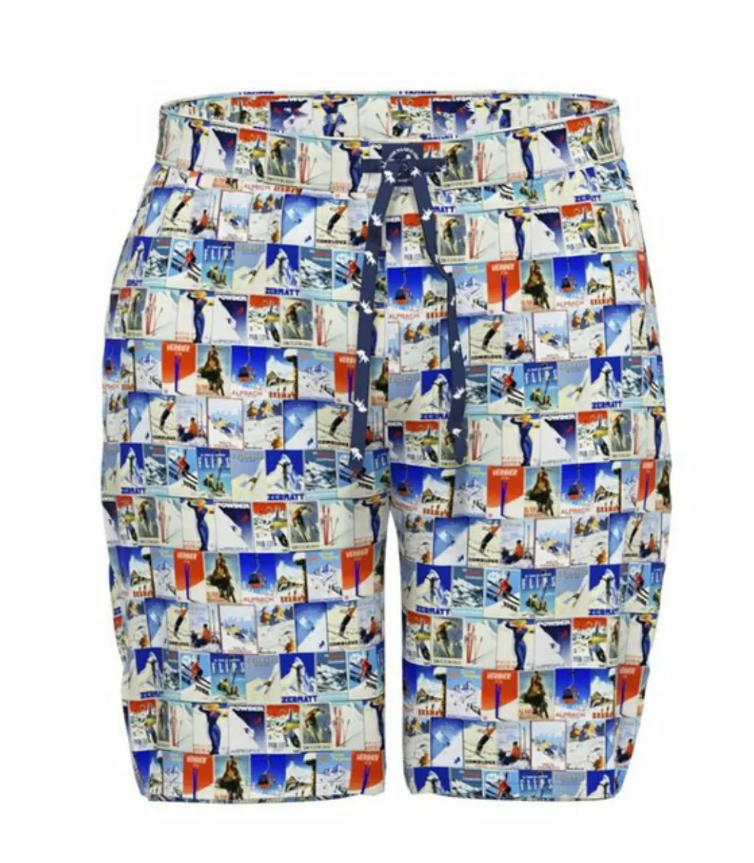 A Fish named Fred Pyjamashorts Herren Pyjamashorts mit Ski Symbolen (1-tlg) günstig online kaufen