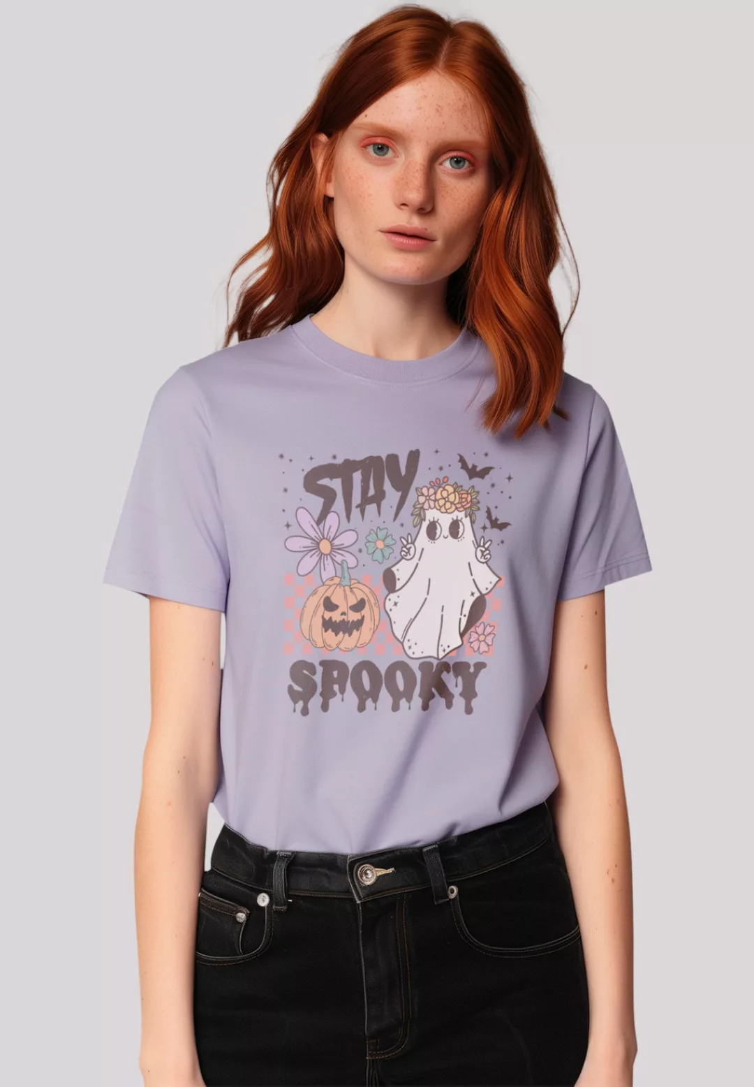 F4NT4STIC T-Shirt "Retro Halloween Stay Spooky rainbow", Premium Qualität, günstig online kaufen