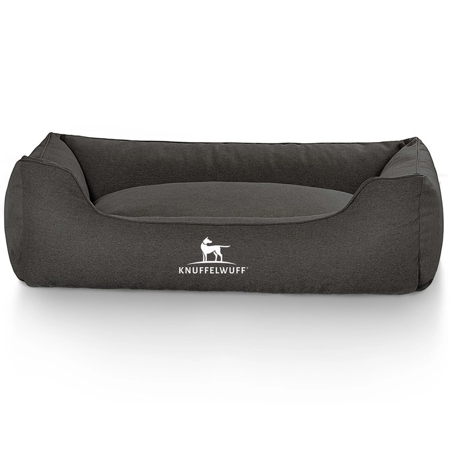 Knuffelwuff Hundebett Crispino Velours M-L 85 x 63cm Schwarz günstig online kaufen