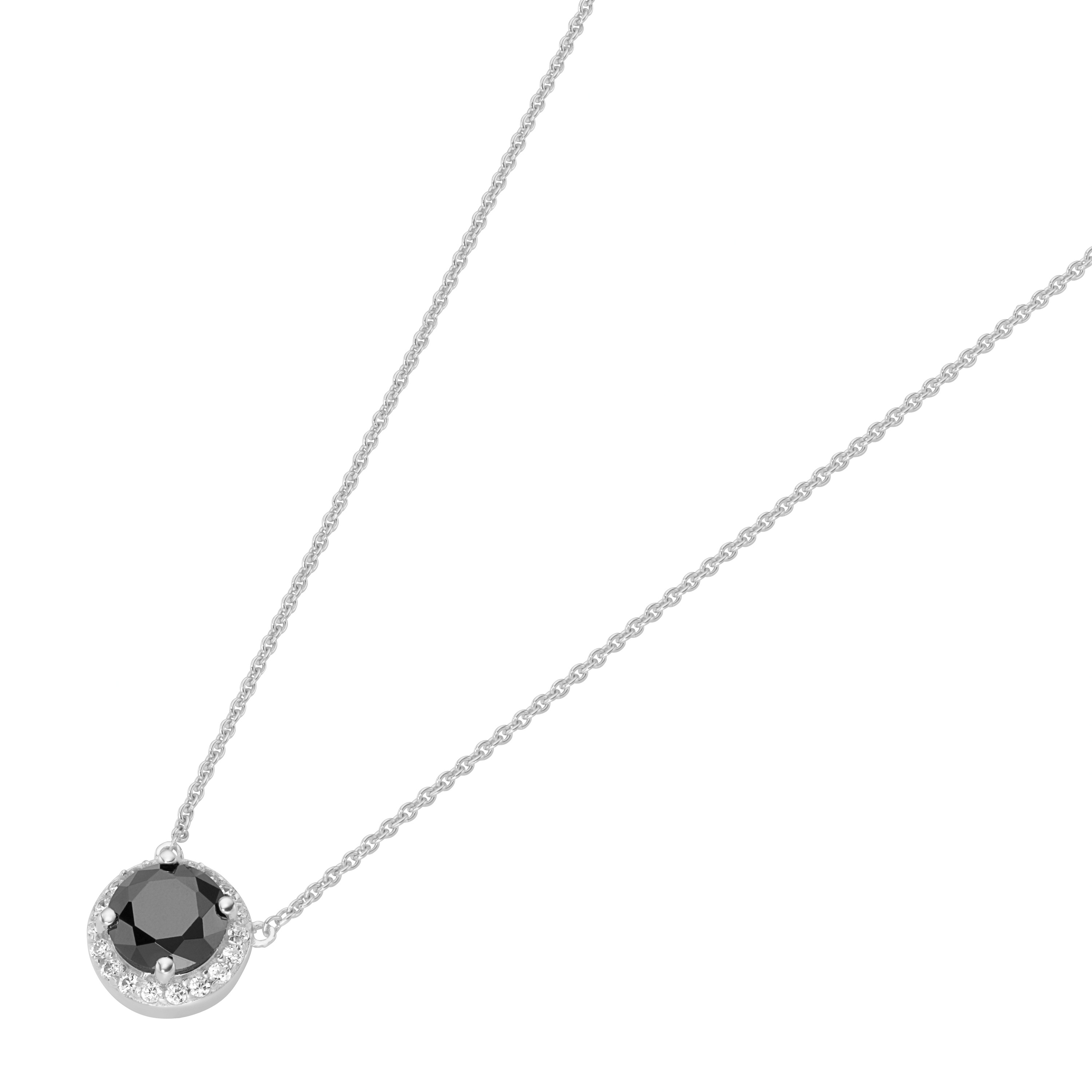 GIORGIO MARTELLO MILANO Collier "mit schwarzem und weißem Zirkonia, Silber günstig online kaufen