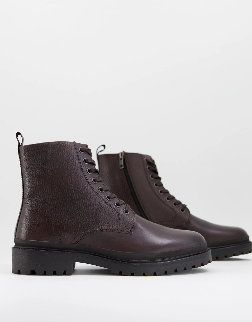 River Island – Braune Schnürstiefel günstig online kaufen