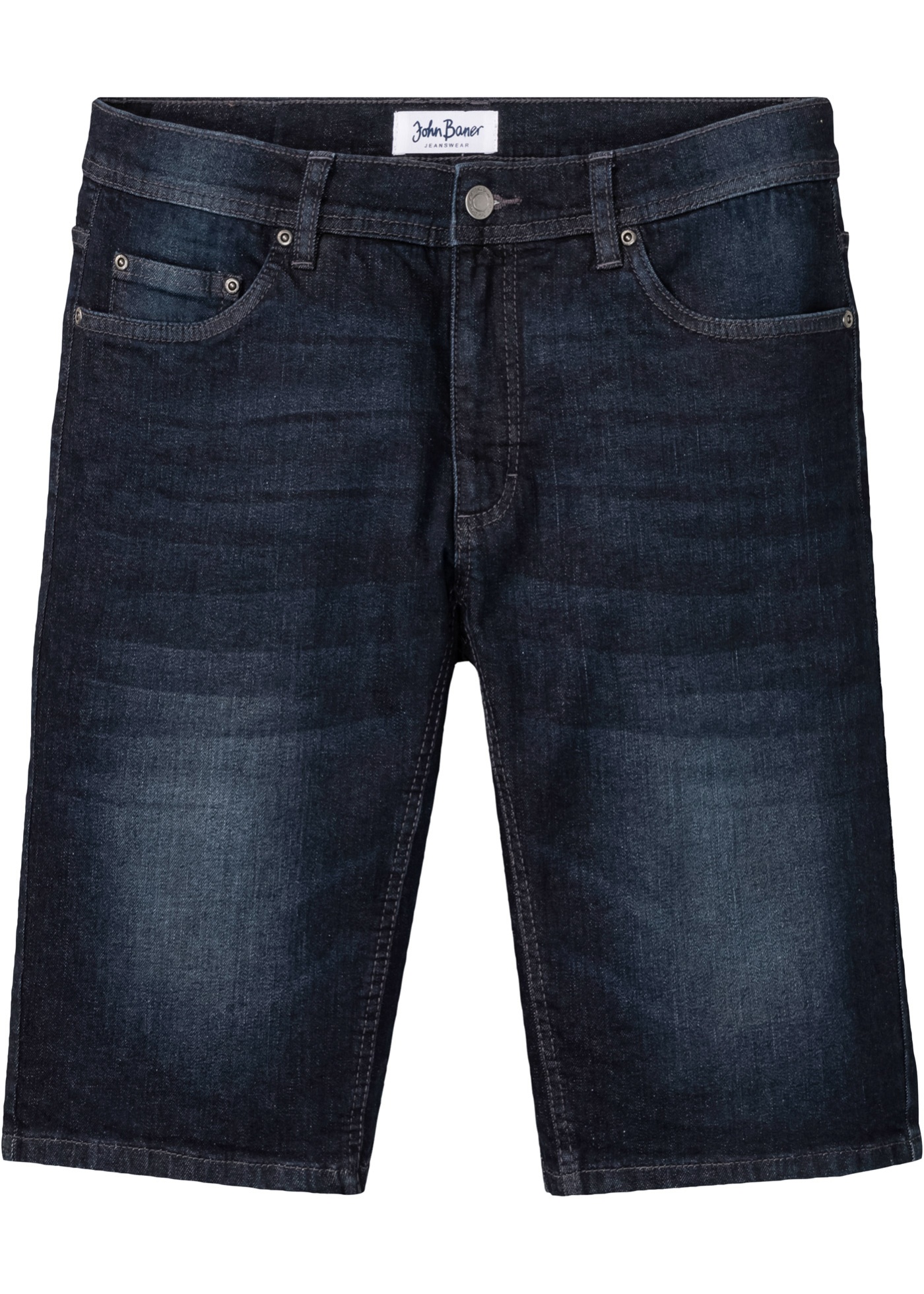 Stretch-Jeans-Bermuda mit verstärktem Schritt, Regular Fit günstig online kaufen