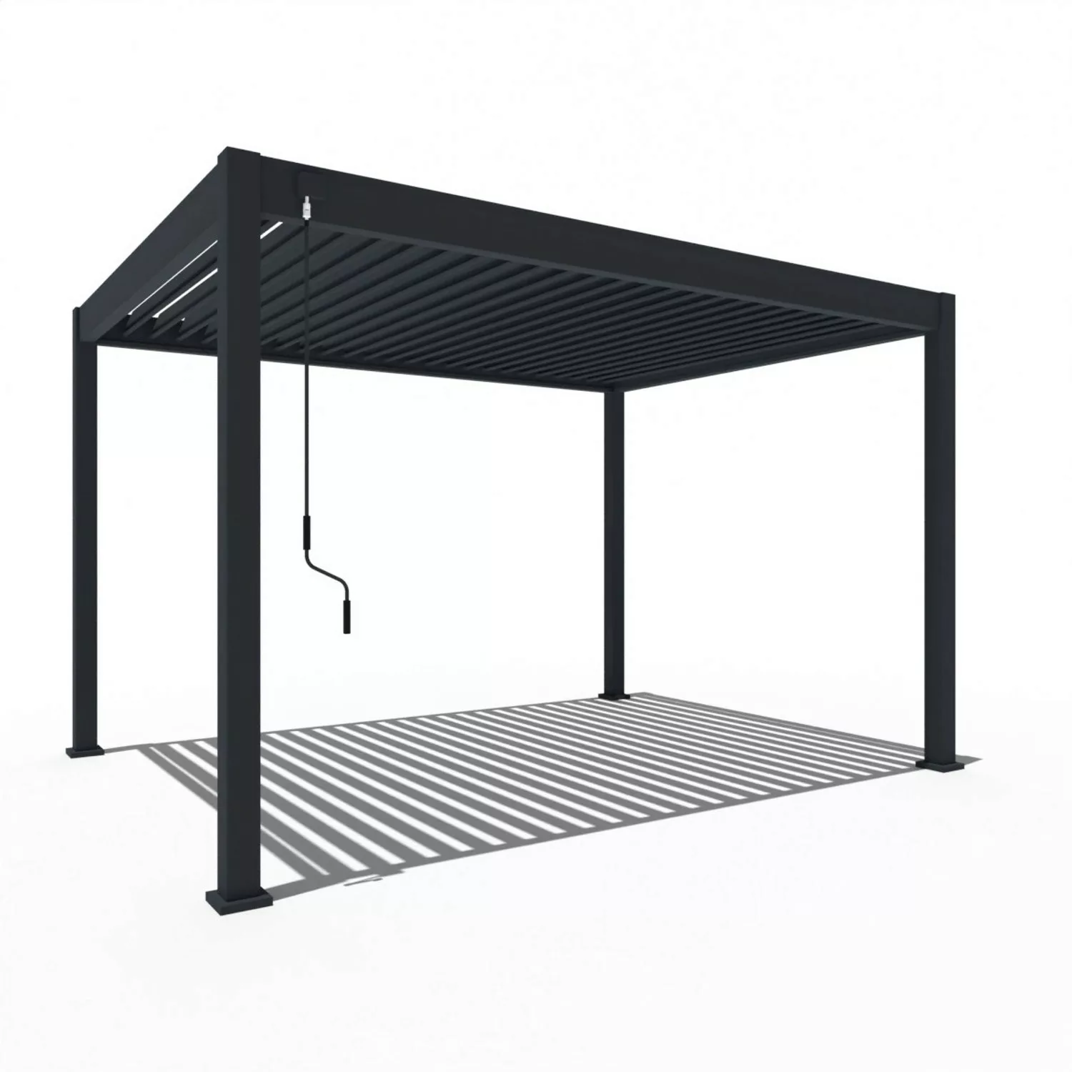 Weide Classic Alu-Stahl Pavillon 3 x 4 M Anthrazit Pergola Freistehend günstig online kaufen