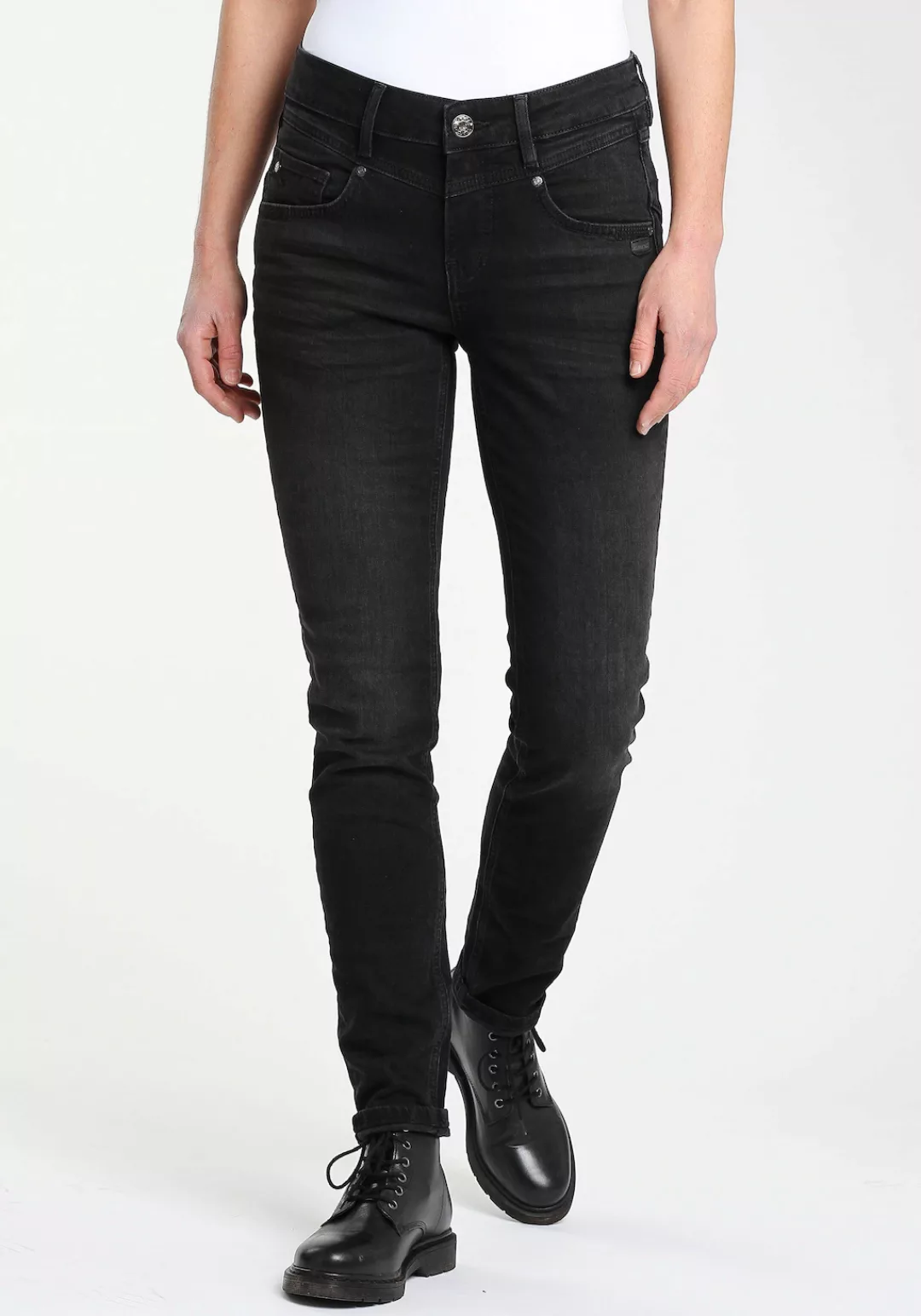 GANG Skinny-fit-Jeans 94MARISSA mit modischer V-Passe vorn & hinten günstig online kaufen