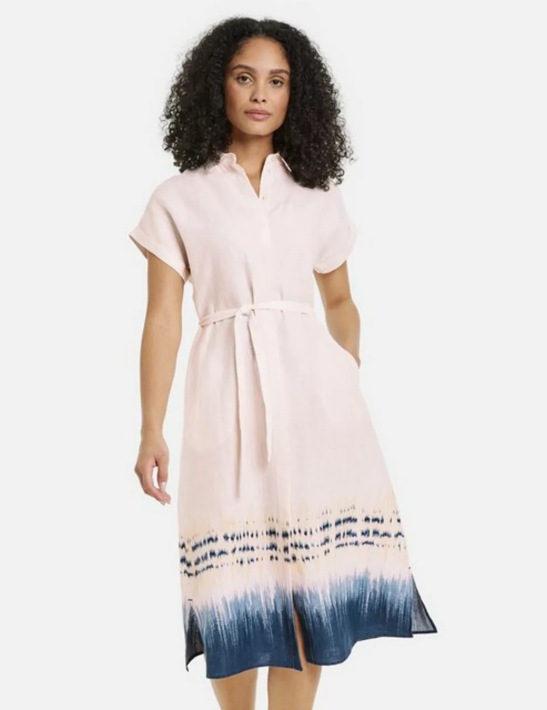 GERRY WEBER Midikleid Leinenkleid mit Taillenband günstig online kaufen