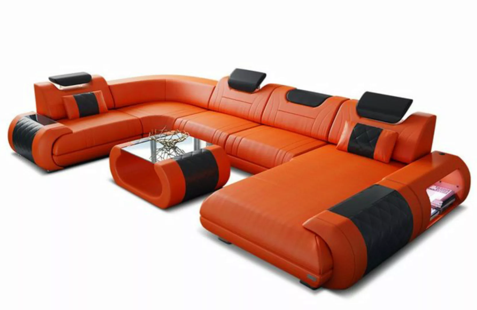 Sofa Dreams Wohnlandschaft Ledersofa Rimini U Form Ledercouch Leder Sofa, C günstig online kaufen