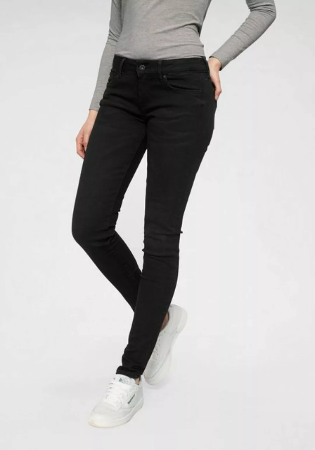 Pepe Jeans Damen Jeans SOHO - Skinny Fit - Schwarz - Black Washed günstig online kaufen