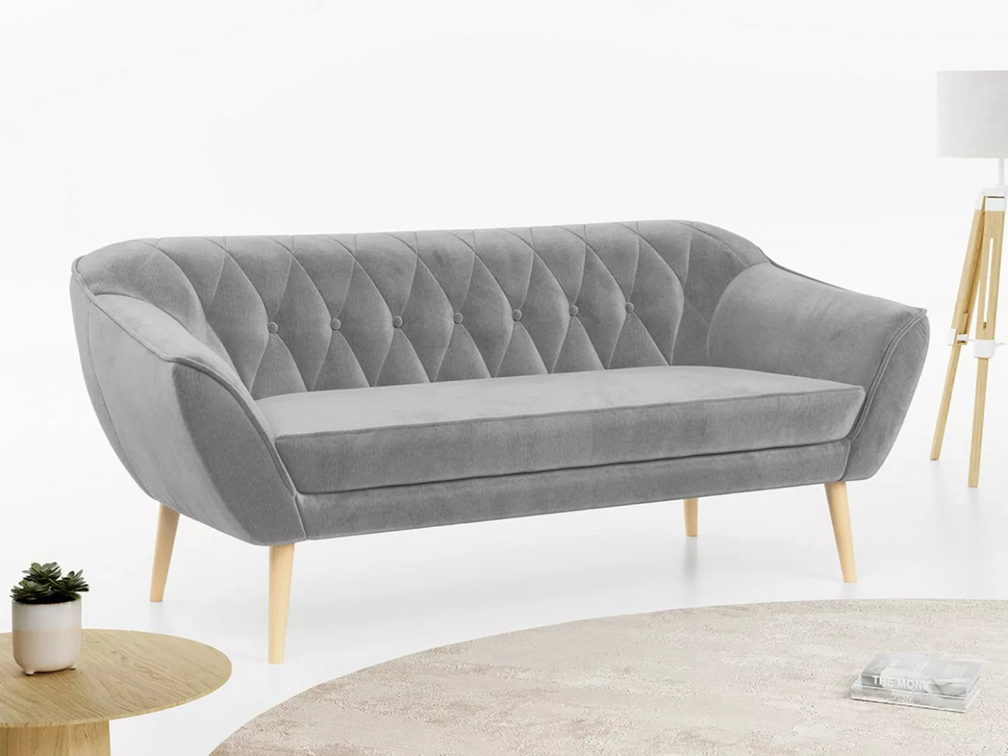 MKS MÖBEL Sofa PIRS-3 Sitzer, Skandinavischer Stil, Gesteppte Polsterung, H günstig online kaufen