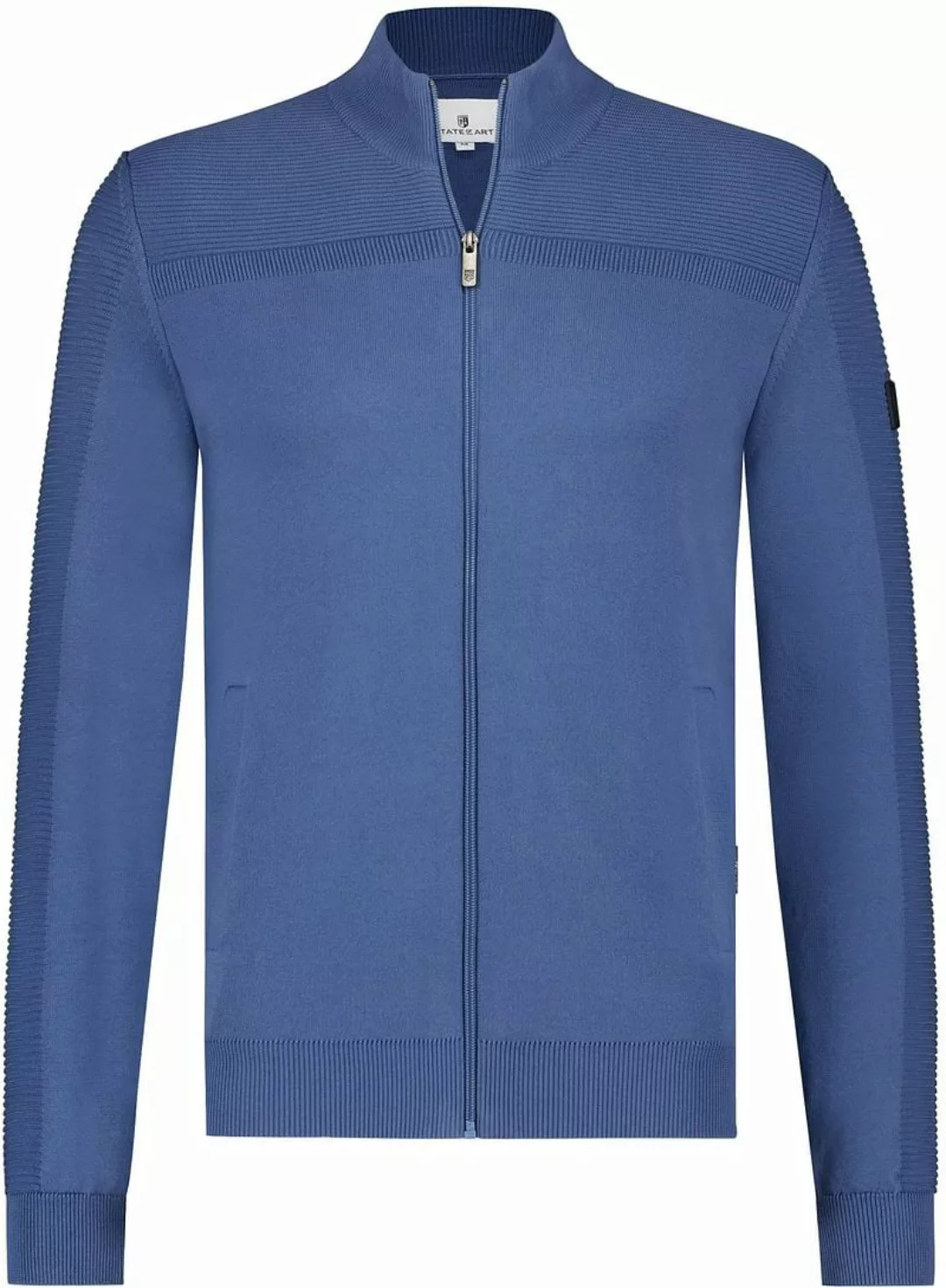 State Of Art Strickjacke Zip Blau - Größe 3XL günstig online kaufen