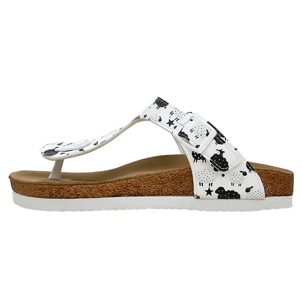 DOGO Zehentrenner "Lila Zehentrenner Count Sheeps Damen Sandalen", Handgefe günstig online kaufen
