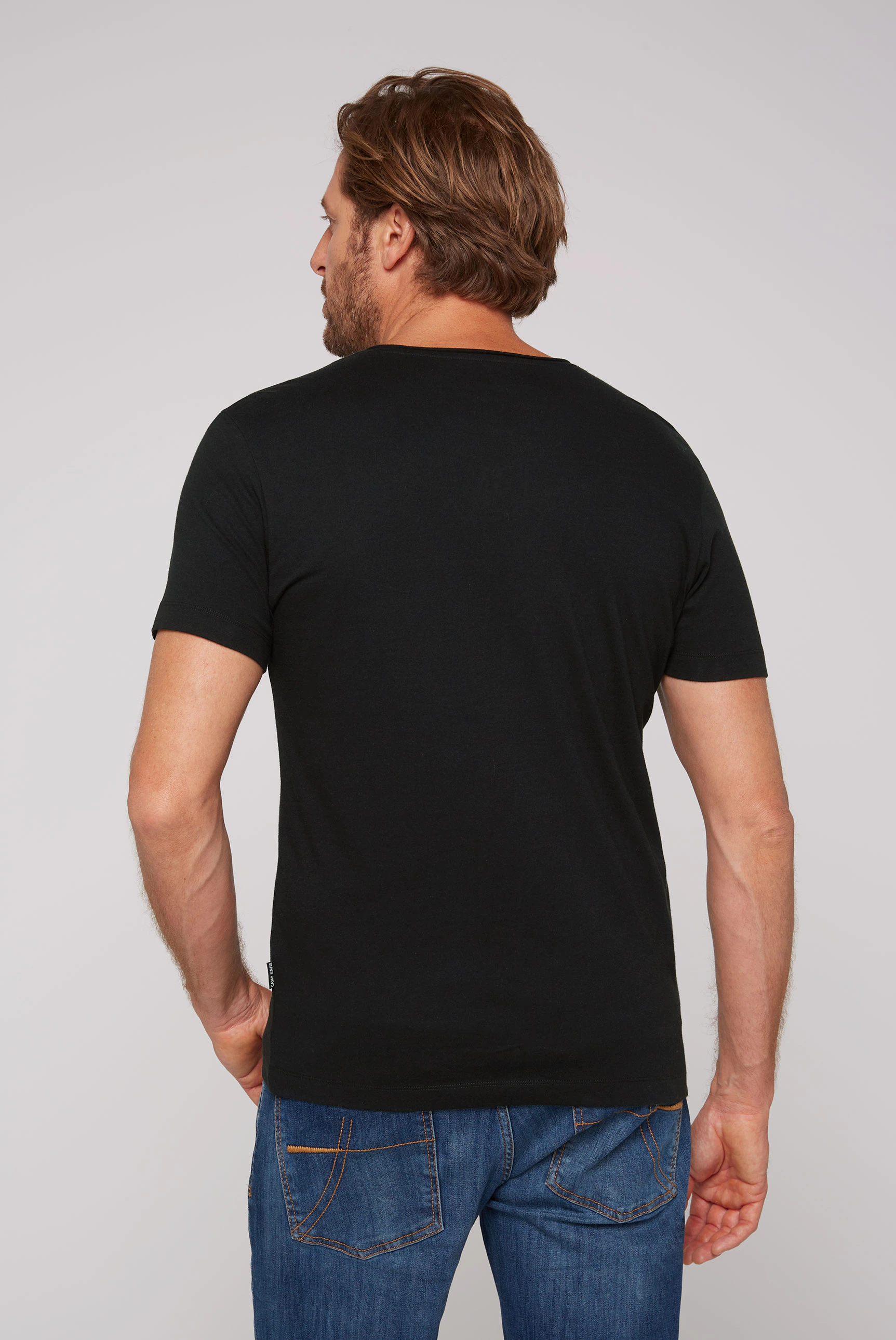 CAMP DAVID V-Shirt, (2 tlg.), gerade Form, Baumwolle, V-Ausschnitt günstig online kaufen