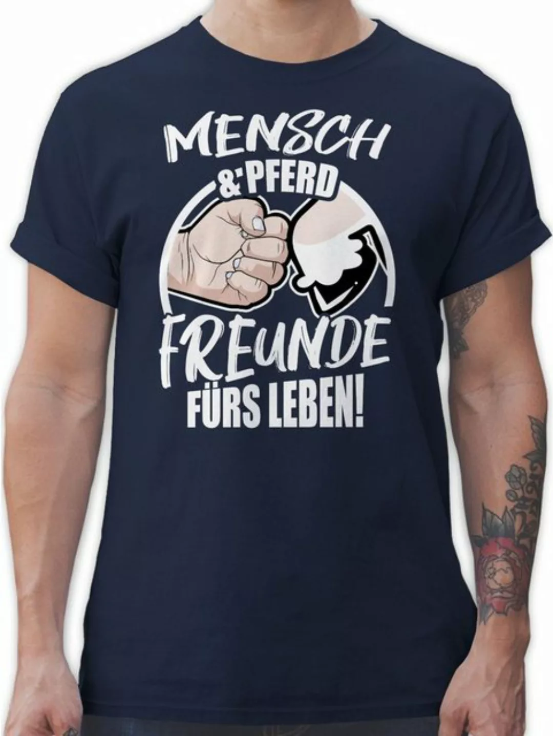 Shirtracer T-Shirt Mensch & Pferd Freunde fürs Leben! Pferd günstig online kaufen
