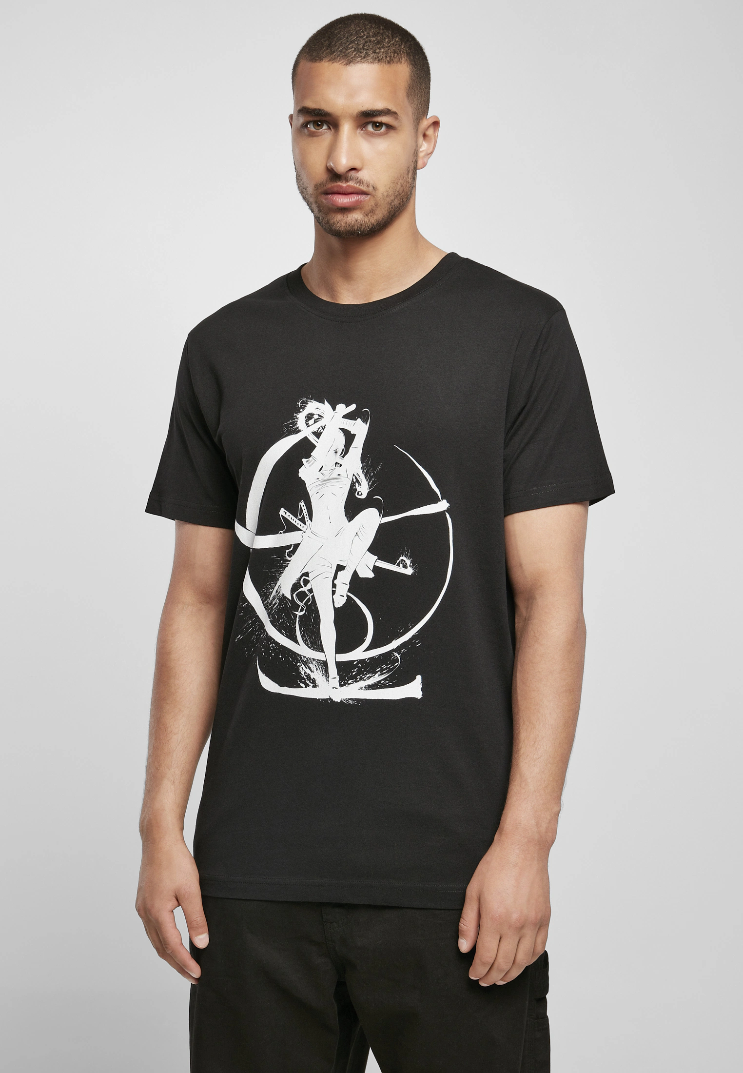 MisterTee Kurzarmshirt "Herren White Samurai Tee" günstig online kaufen