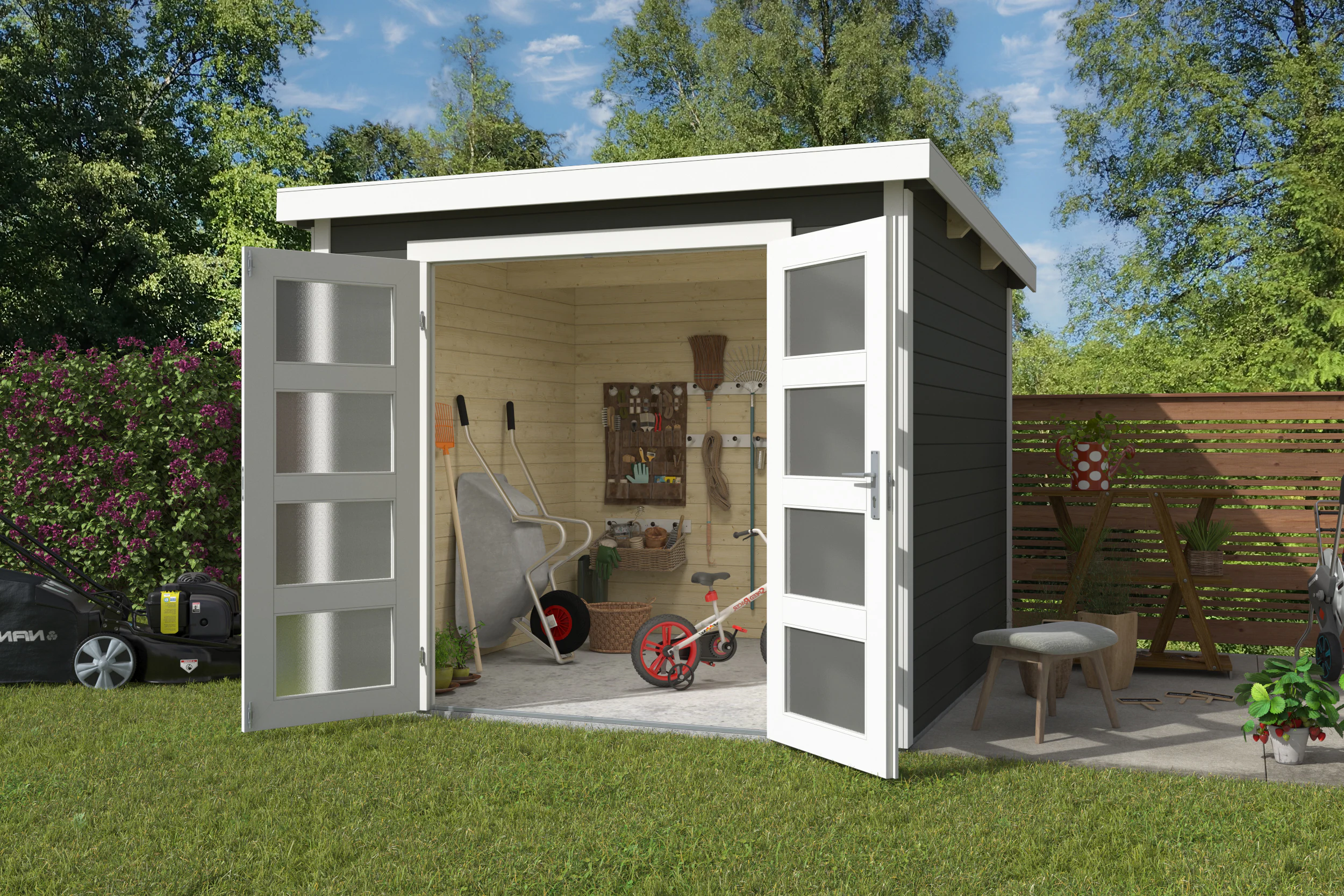 Nordic Holz Gartenhaus "Zambezi 5", mit Milchglasverglasung günstig online kaufen