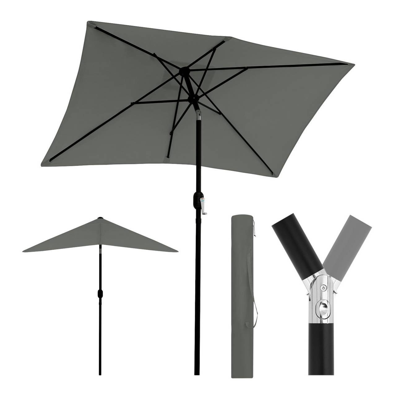 Woltu Sonnenschirm, UV-Schutz, UPF 50+, Neigungsverstellbar, günstig online kaufen