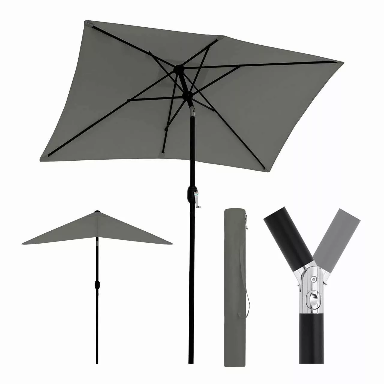 Woltu Sonnenschirm, UV-Schutz, UPF 50+, Neigungsverstellbar, günstig online kaufen